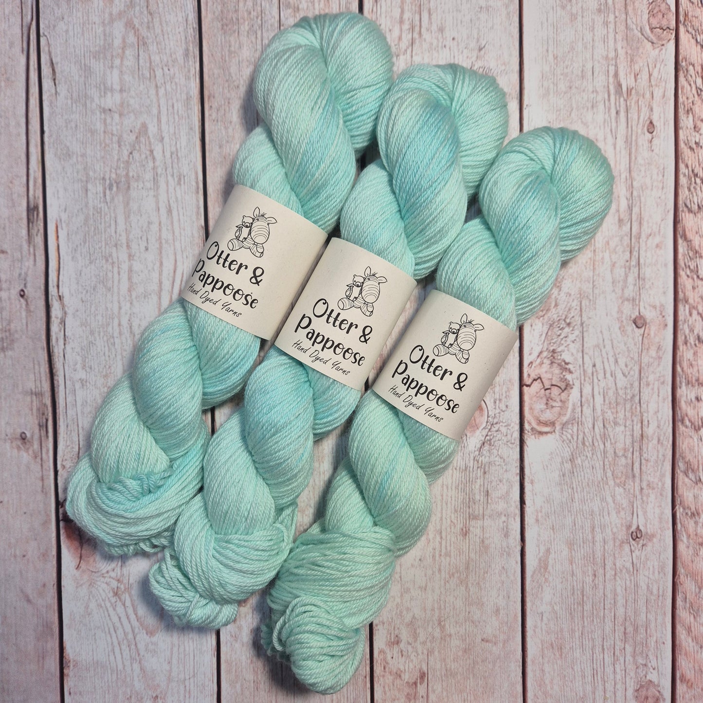 Ice Queen (glows under UV light) - Hand dyed yarn - DK Merino nylon