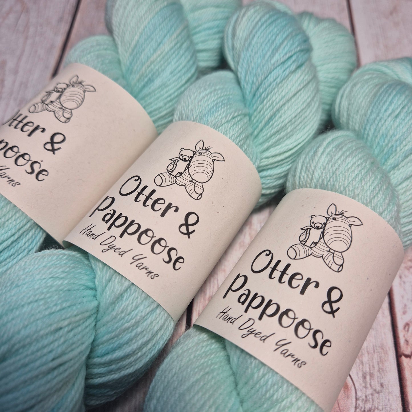 Ice Queen (glows under UV light) - Hand dyed yarn - DK Merino nylon