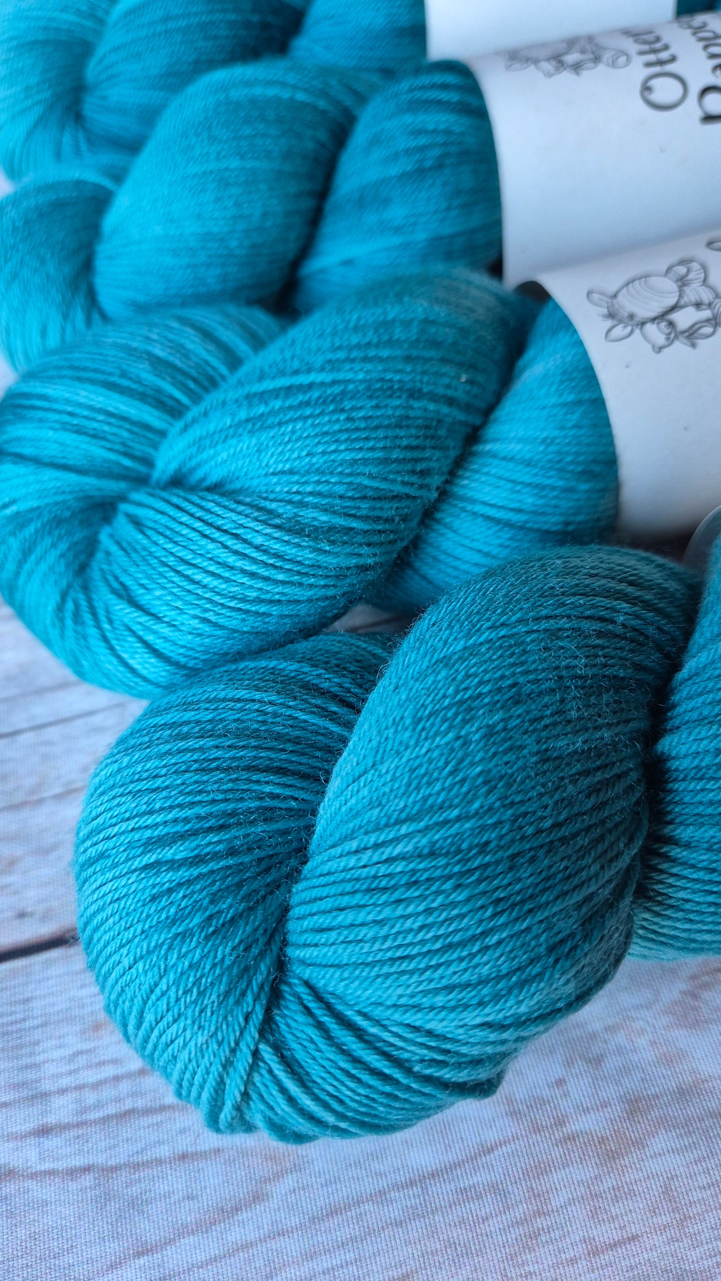 Teal Treasures - Hand dyed yarn - 4ply & DK Merino nylon, DK Donegal Nep/Merino