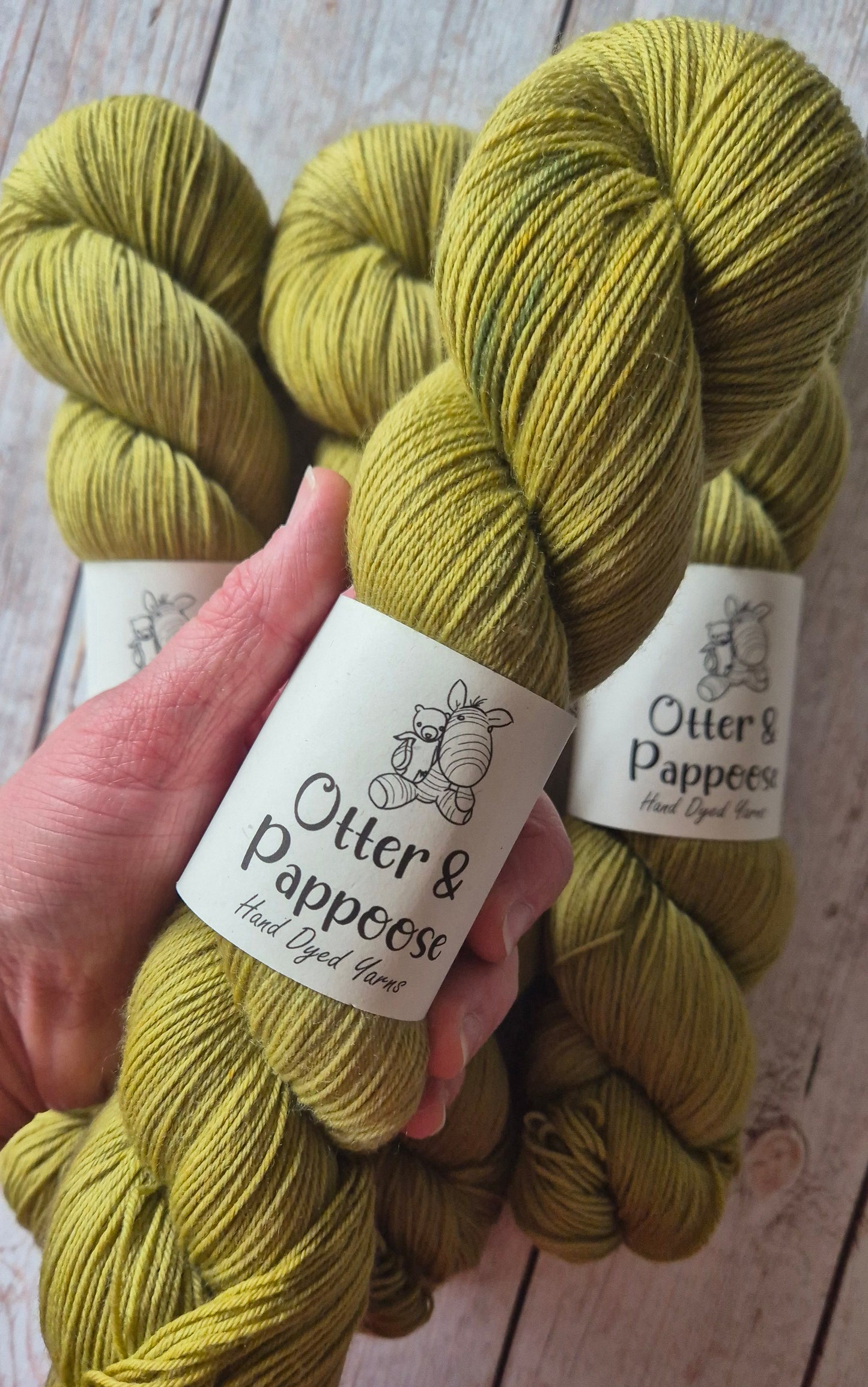 Khaki Rampage - Hand dyed yarn - 4ply Merino nylon