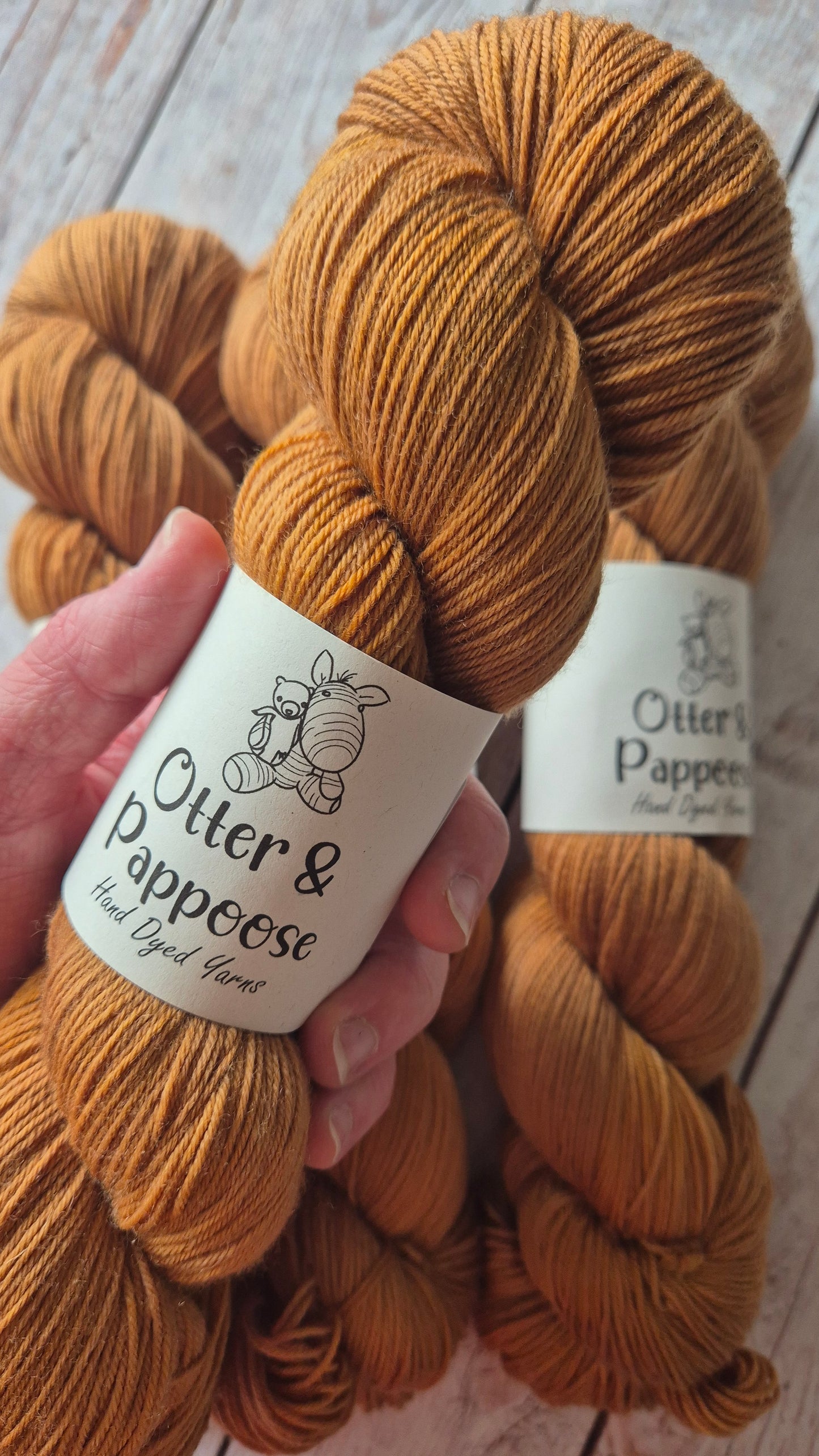 Salted Caramel - Hand dyed yarn - 4ply Merino nylon