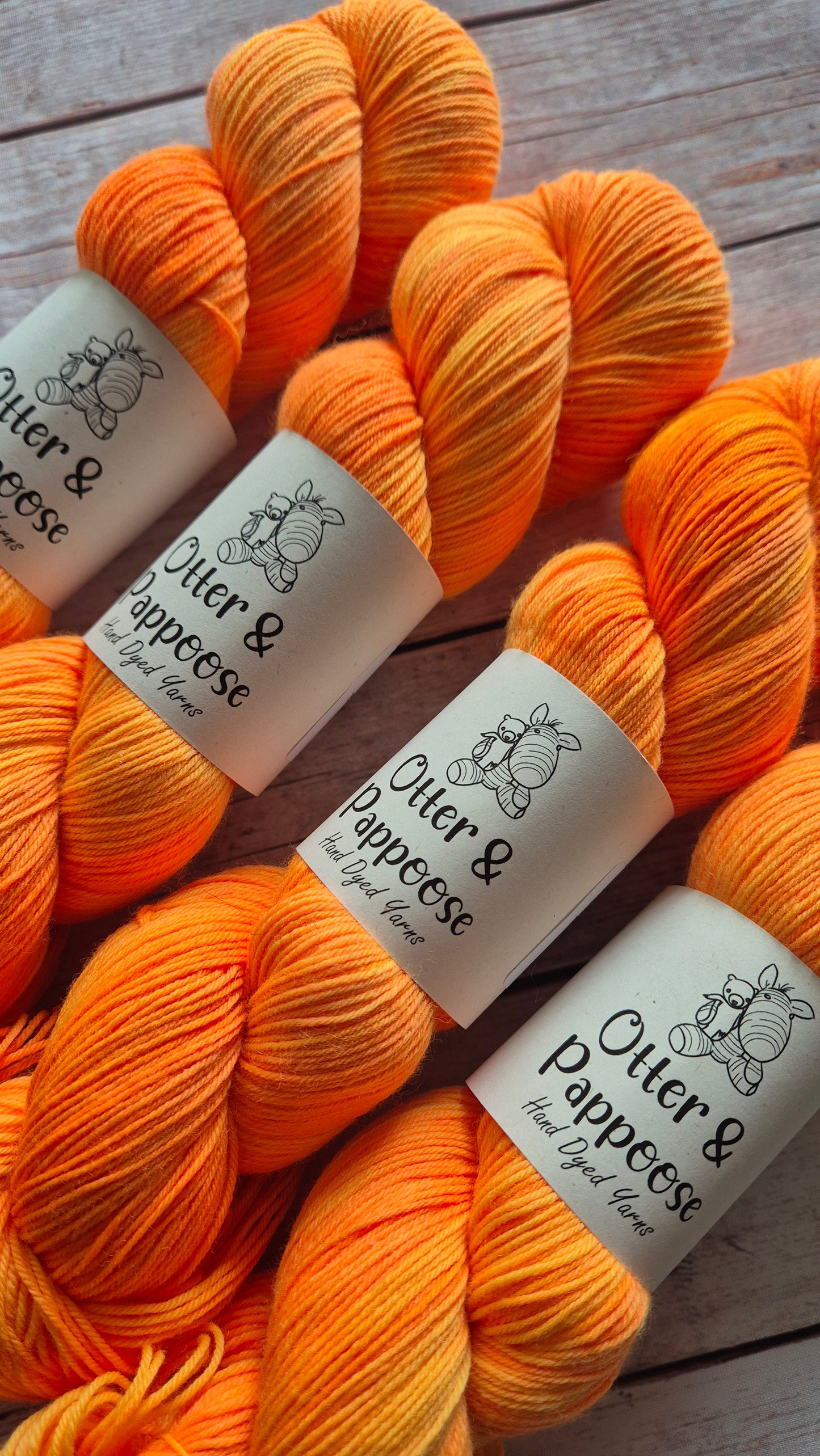 Don't Eat That Mango - Hand dyed yarn - 4ply Merino nylon, Sock High Twist