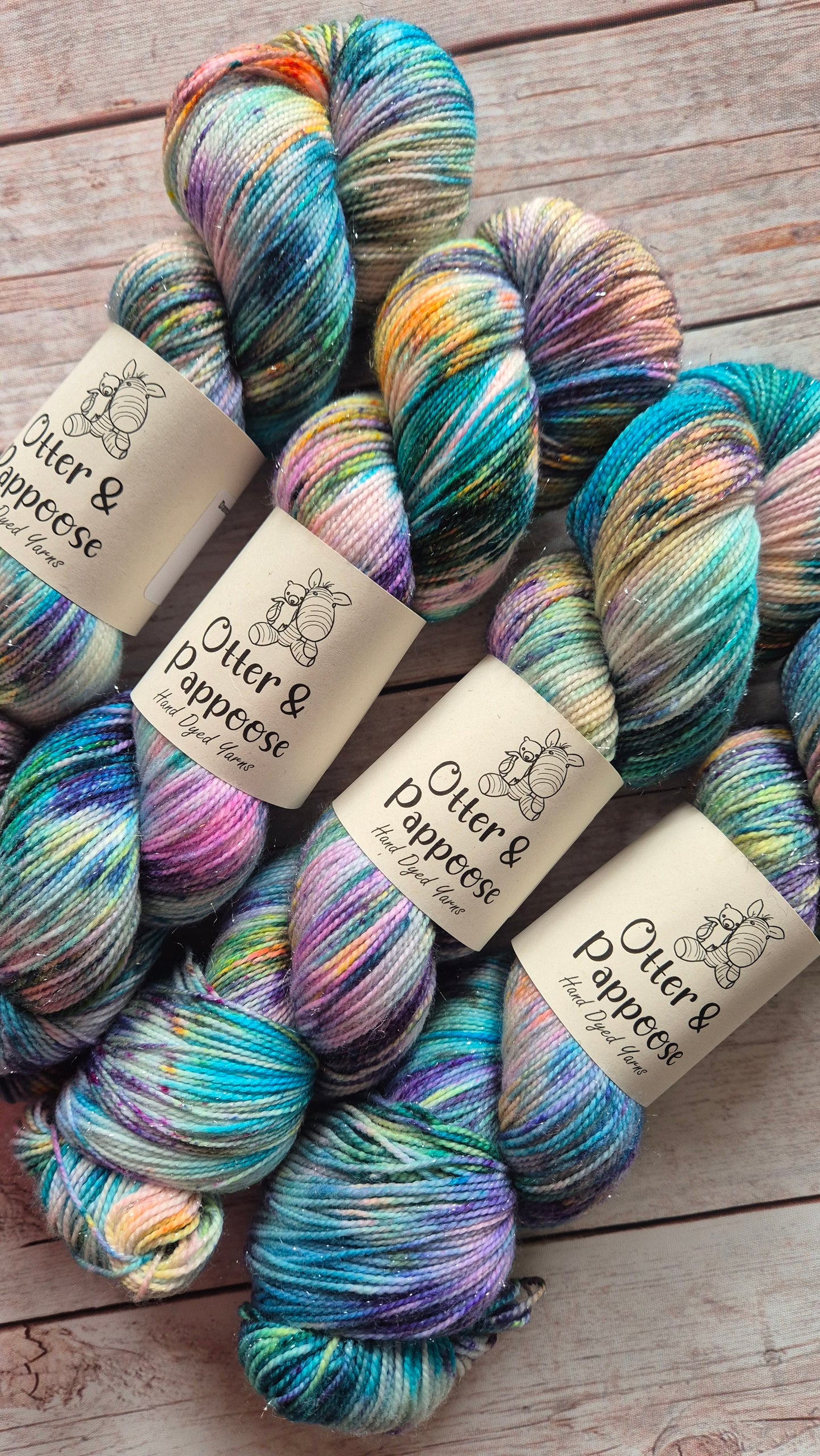 Dance Like No One Is Watching - Hand dyed yarn - 4ply Merino nylon, 4ply Sparkle