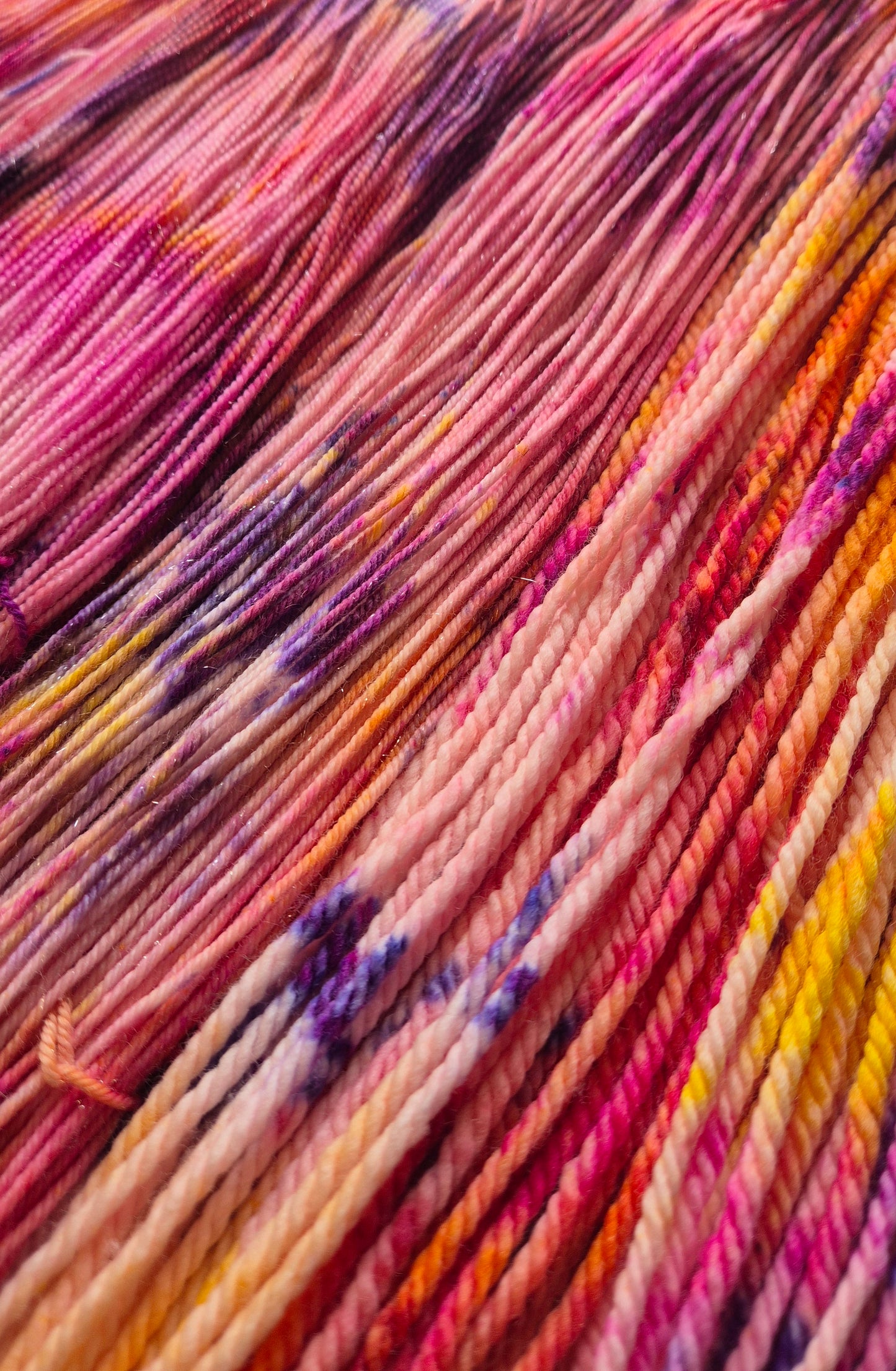 Scrumptiously Sweet - Hand dyed yarn - 4ply Merino nylon, 4ply & DK Sparkle, Chunky Merino nylon