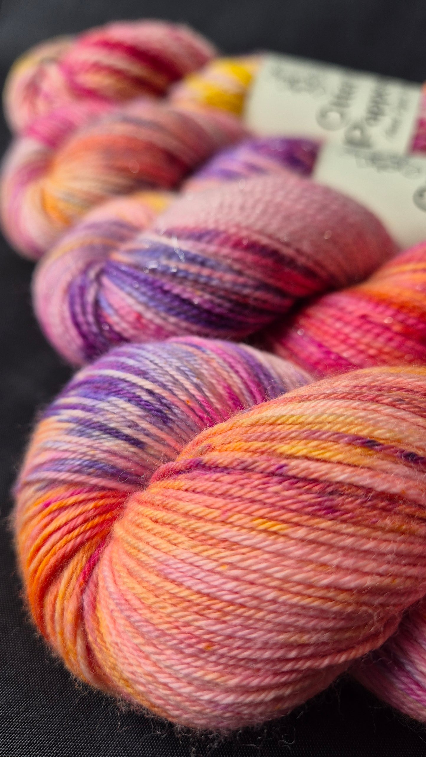 Scrumptiously Sweet - Hand dyed yarn - 4ply Merino nylon, 4ply & DK Sparkle, Chunky Merino nylon