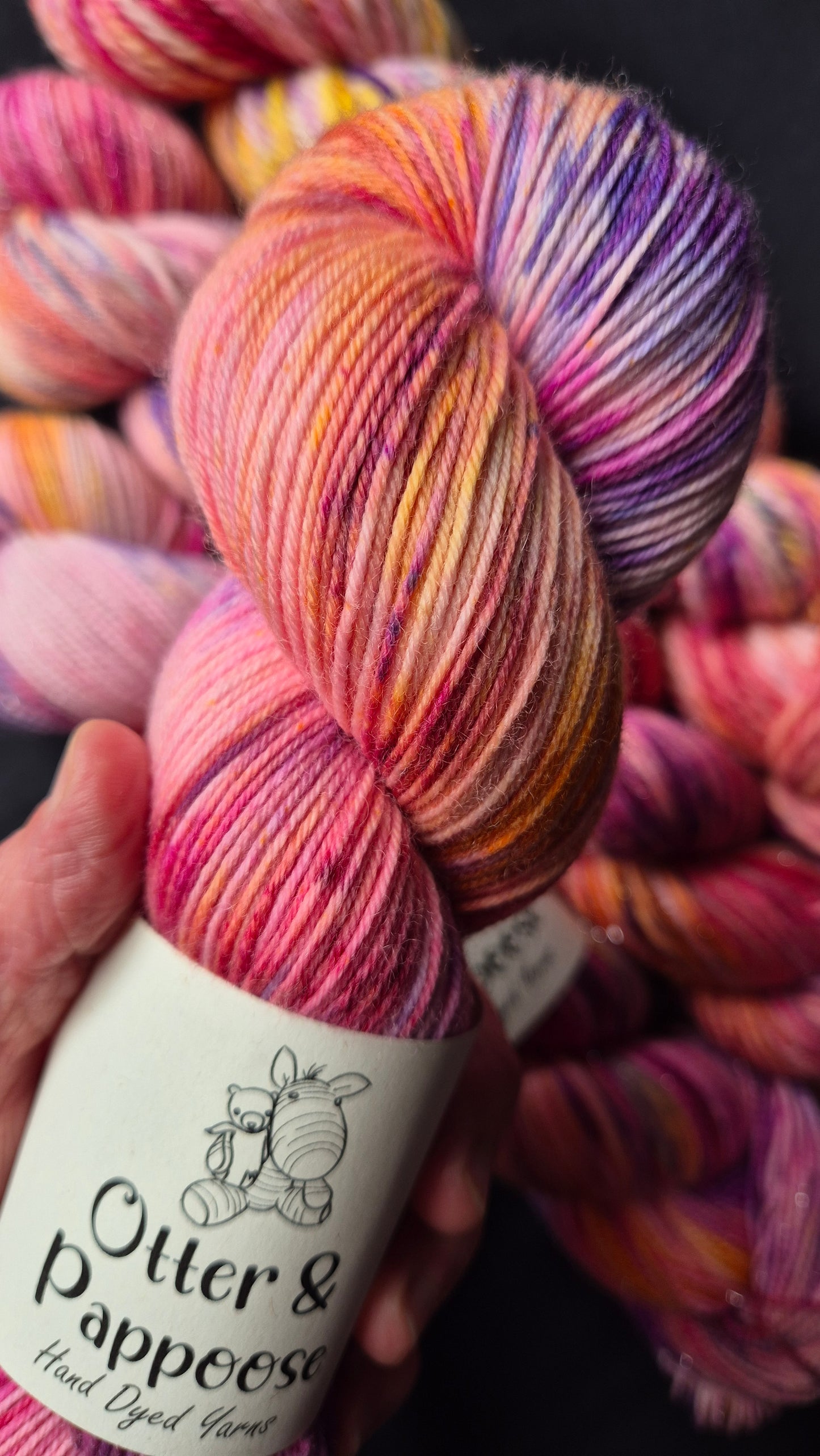 Scrumptiously Sweet - Hand dyed yarn - 4ply Merino nylon, 4ply & DK Sparkle, Chunky Merino nylon