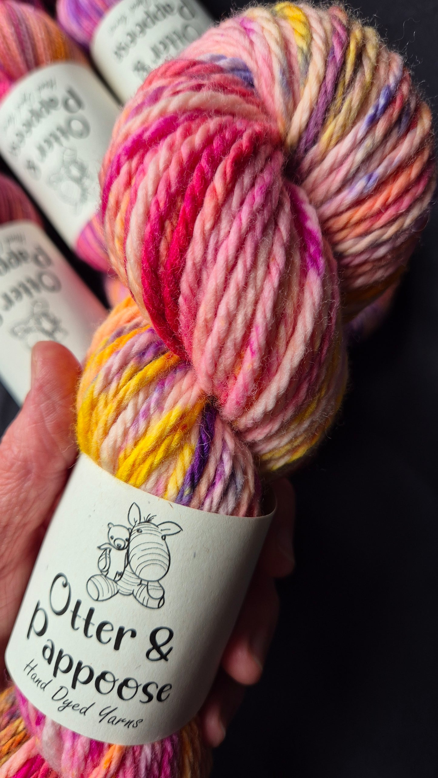 Scrumptiously Sweet - Hand dyed yarn - 4ply Merino nylon, 4ply & DK Sparkle, Chunky Merino nylon