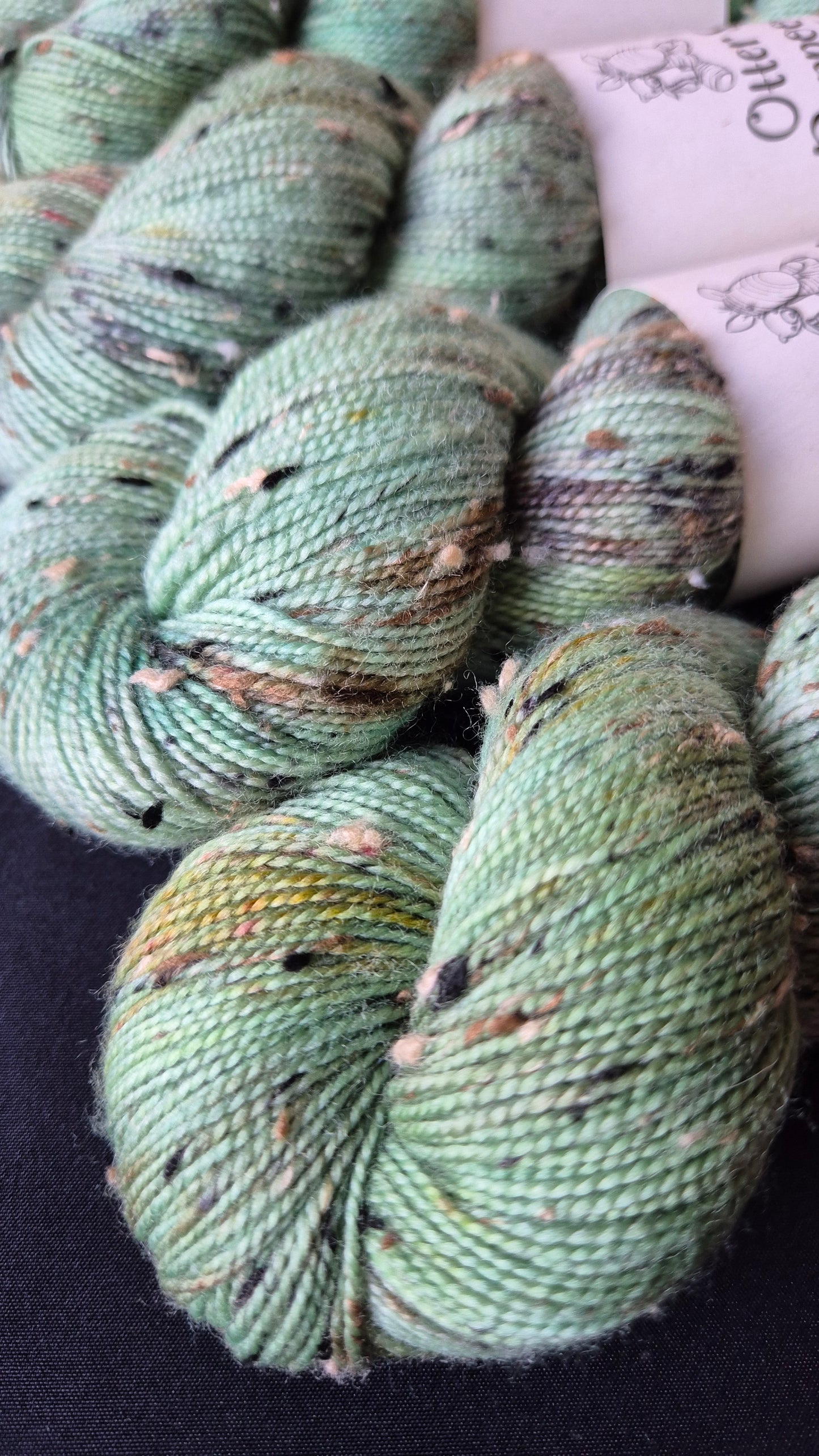 Sage Leaf - Hand dyed yarn - 4ply Alpaca, 4ply Donegal Nep/Merino