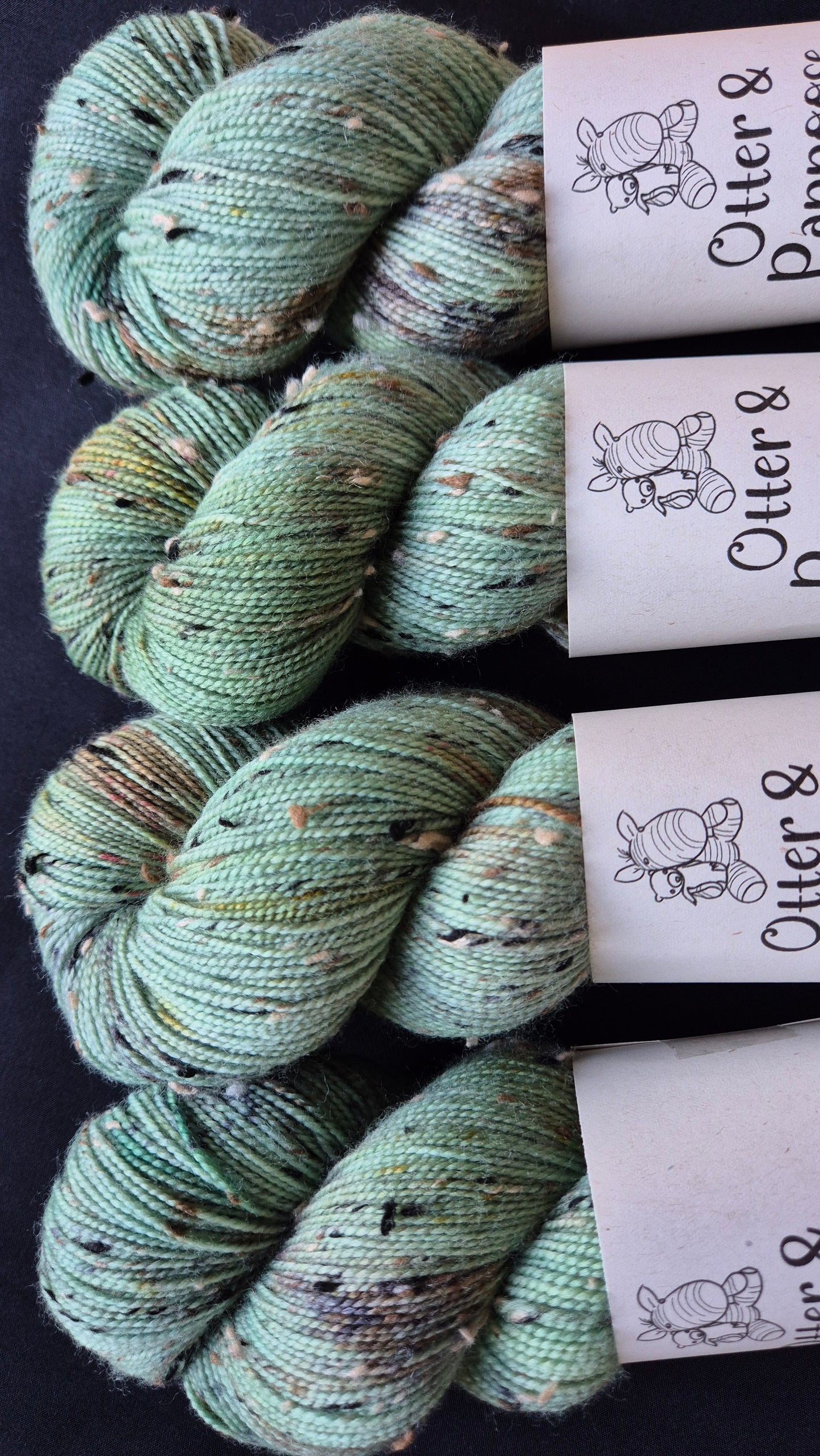 Sage Leaf - Hand dyed yarn - 4ply Alpaca, 4ply Donegal Nep/Merino