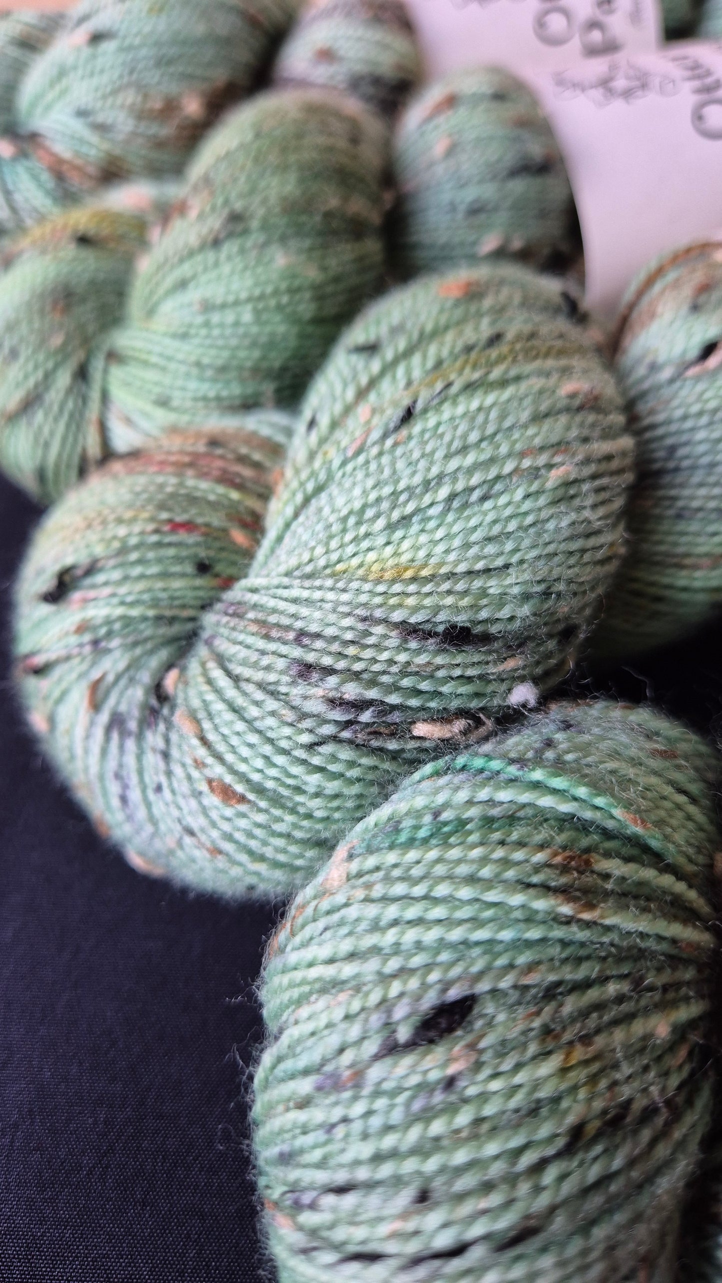 Sage Leaf - Hand dyed yarn - 4ply Alpaca, 4ply Donegal Nep/Merino