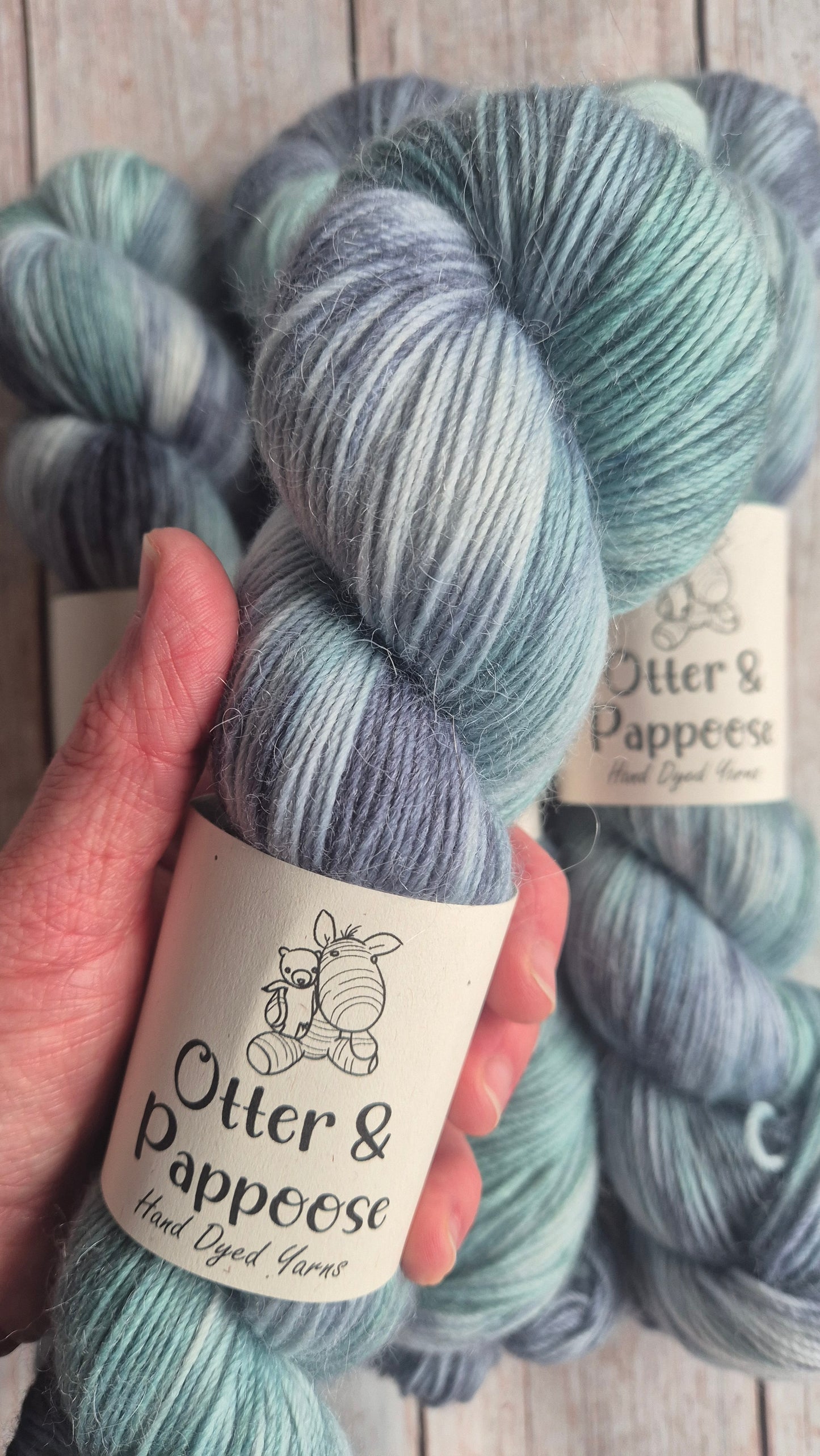 Rainy Day - Hand dyed yarn - 4ply & DK Merino nylon, 4ply & DK Donegal Nep/Merino, 4ply & DK Sparkle