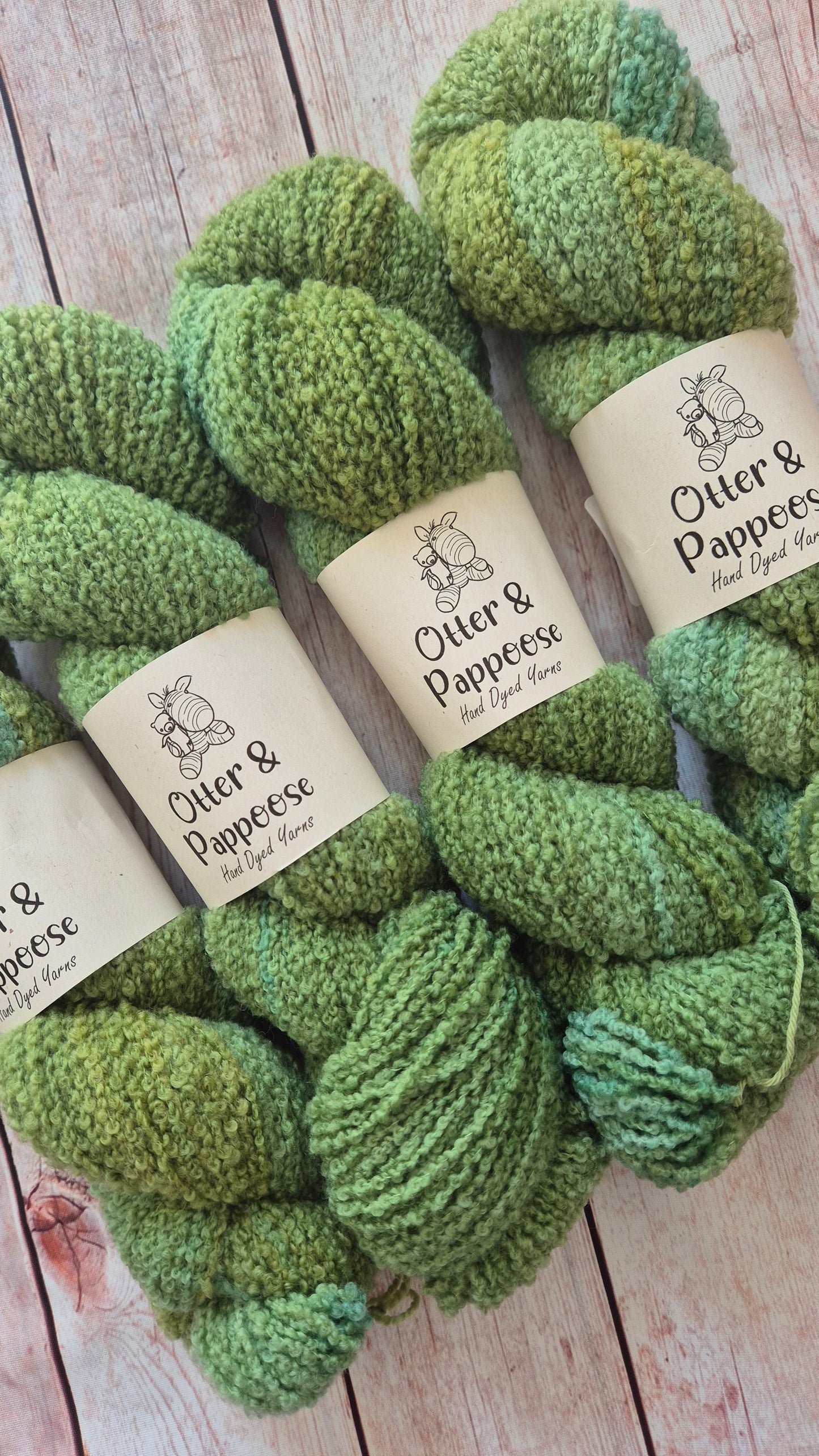 Moss - Hand dyed yarn - DK Boucle