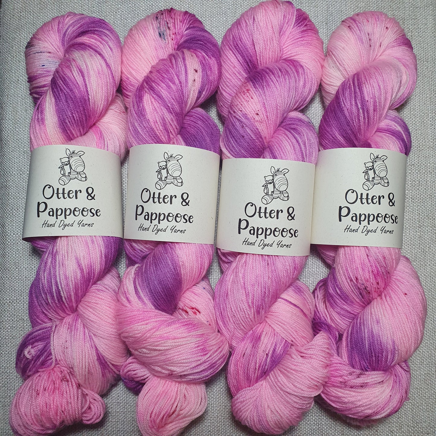 Hibiscus - Hand dyed yarn - 4ply Merino nylon
