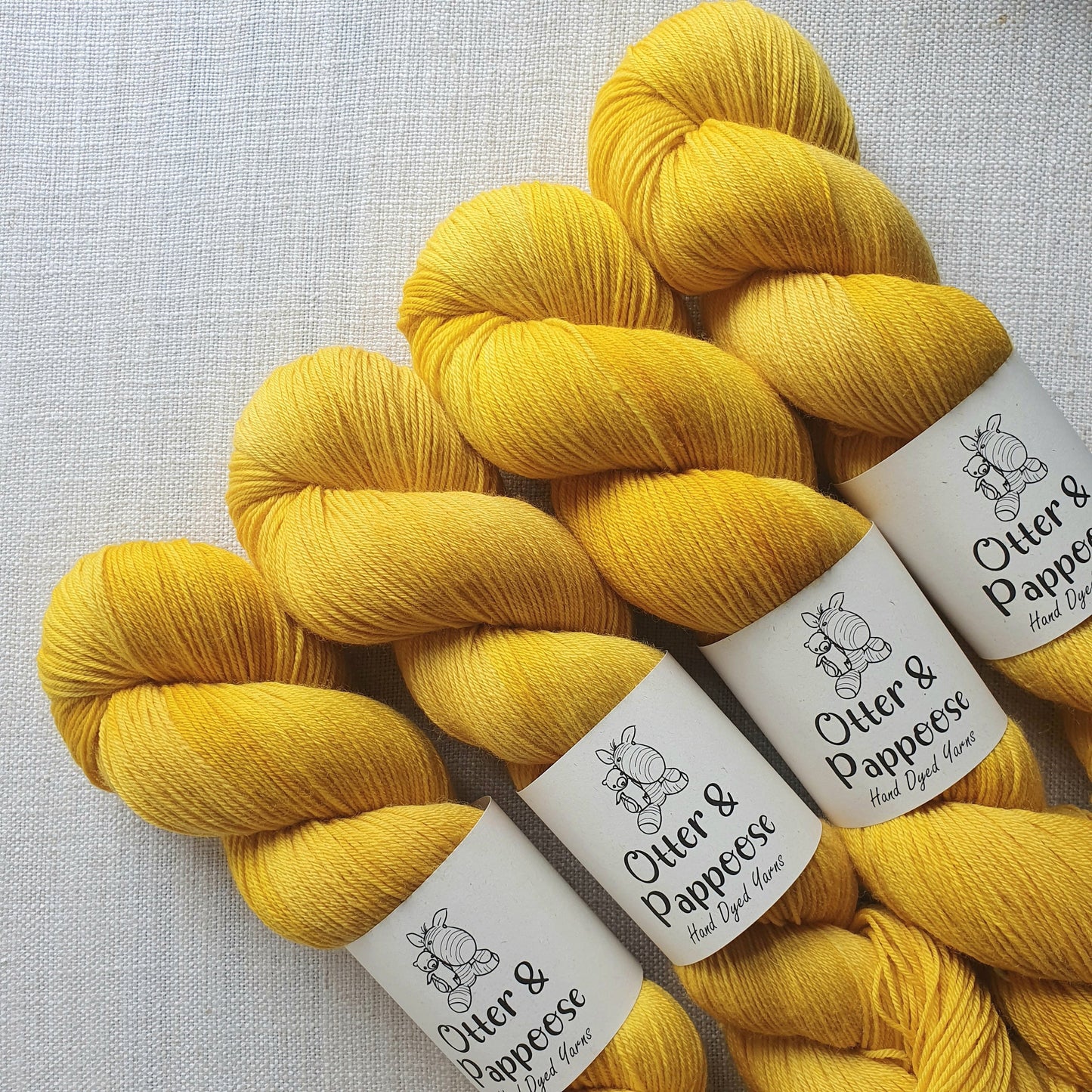 Mustard - Hand dyed yarn - 4ply & DK Merino nylon