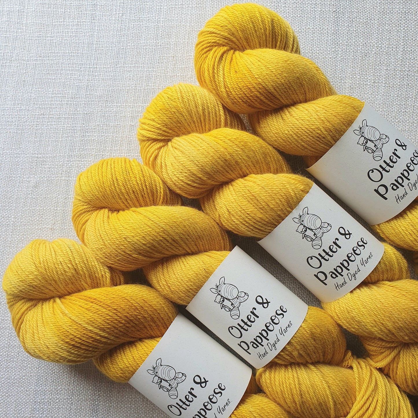 Mustard - Hand dyed yarn - 4ply & DK Merino nylon