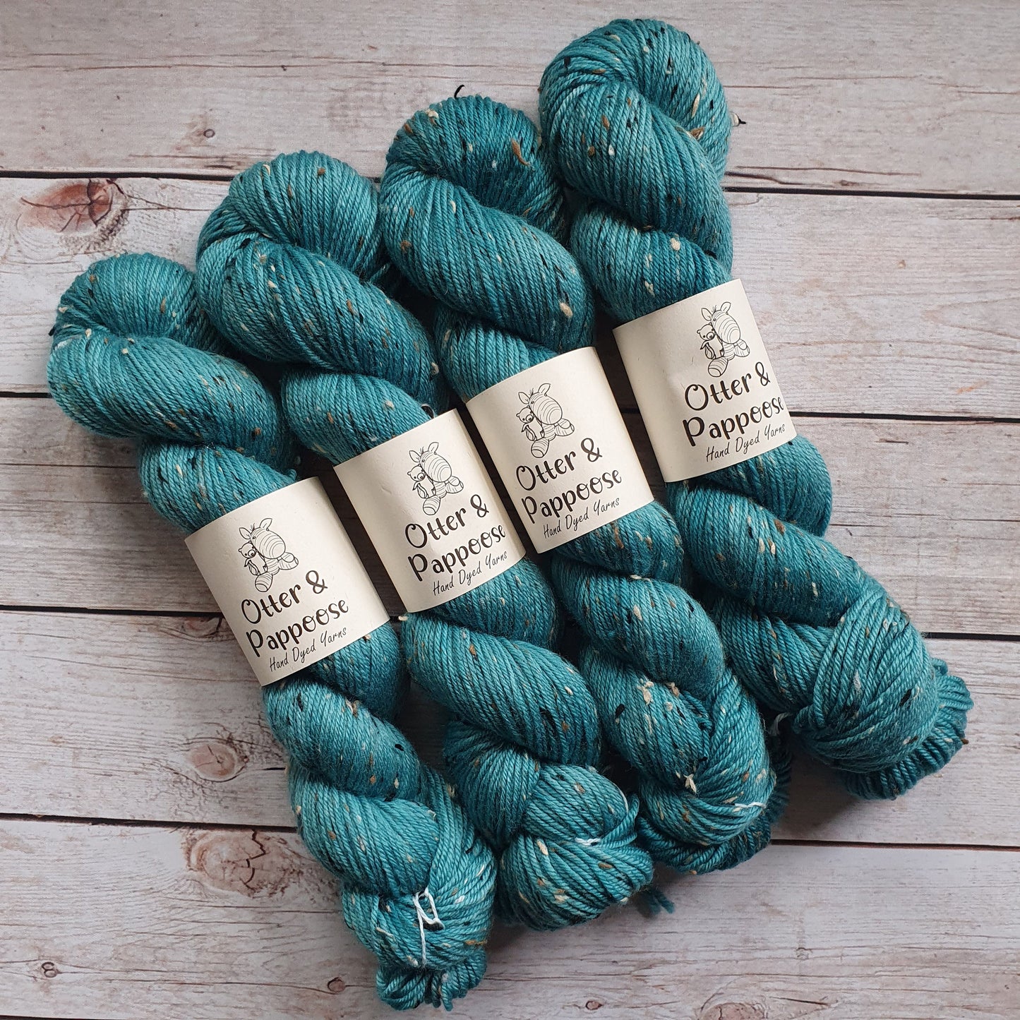 Teal Treasures - Hand dyed yarn - 4ply & DK Merino nylon, DK Donegal Nep/Merino