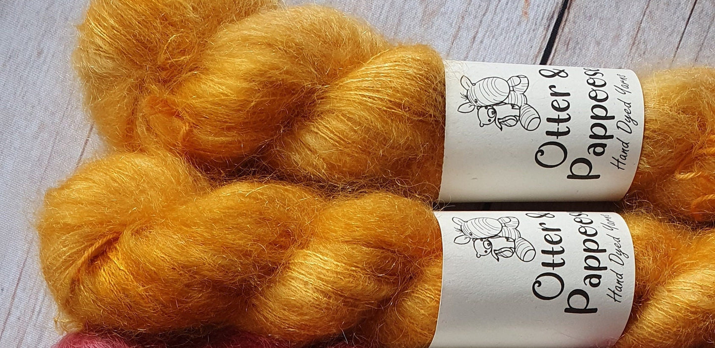 Golden Ticket - Hand dyed yarn - Kid Mohair/Silk, lace weight