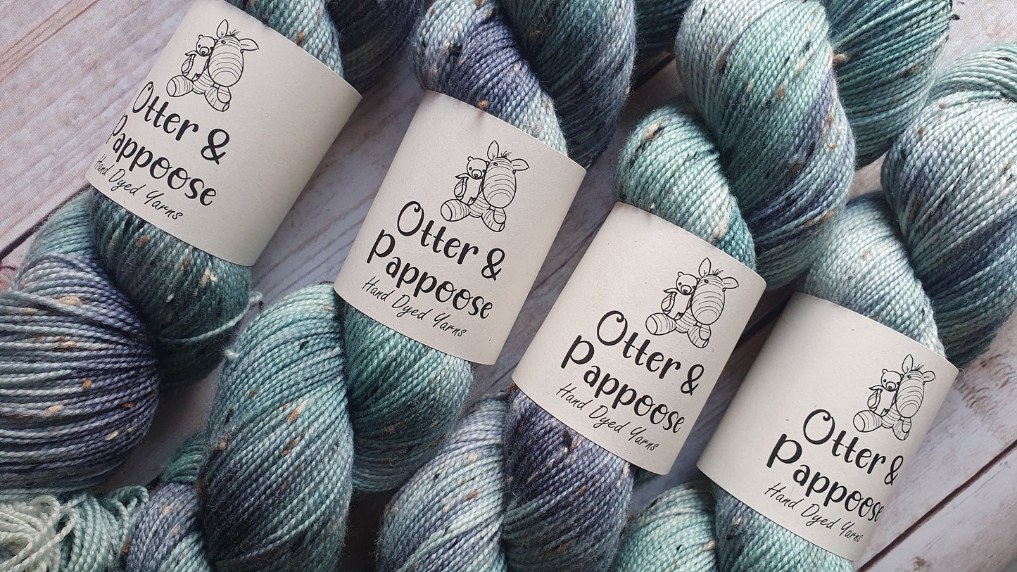 Rainy Day - Hand dyed yarn - 4ply & DK Merino nylon, 4ply & DK Donegal Nep/Merino, 4ply & DK Sparkle