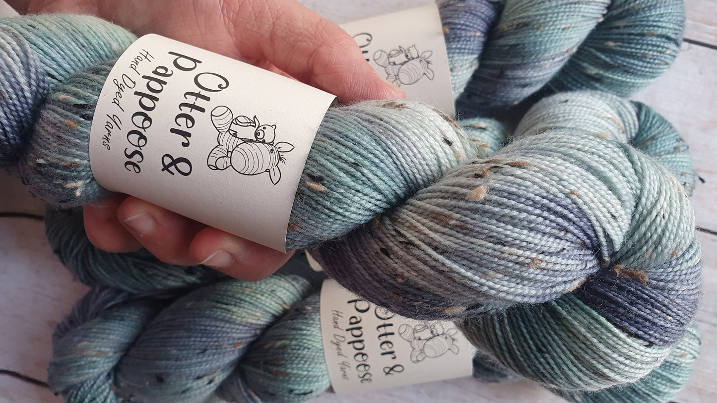 Rainy Day - Hand dyed yarn - 4ply & DK Merino nylon, 4ply & DK Donegal Nep/Merino, 4ply & DK Sparkle