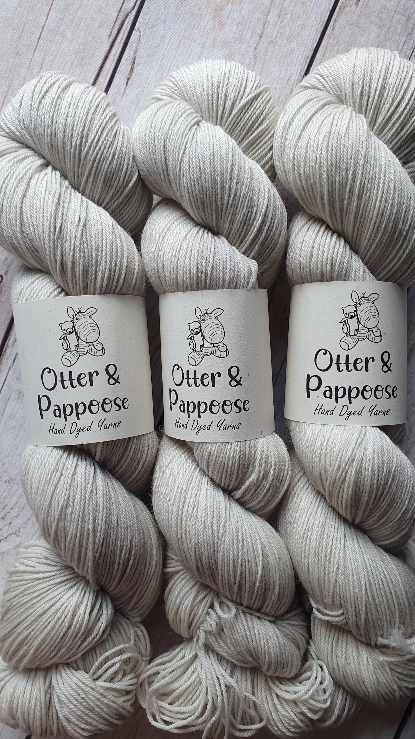 Smoke - Hand dyed yarn - 4ply & DK Merino nylon