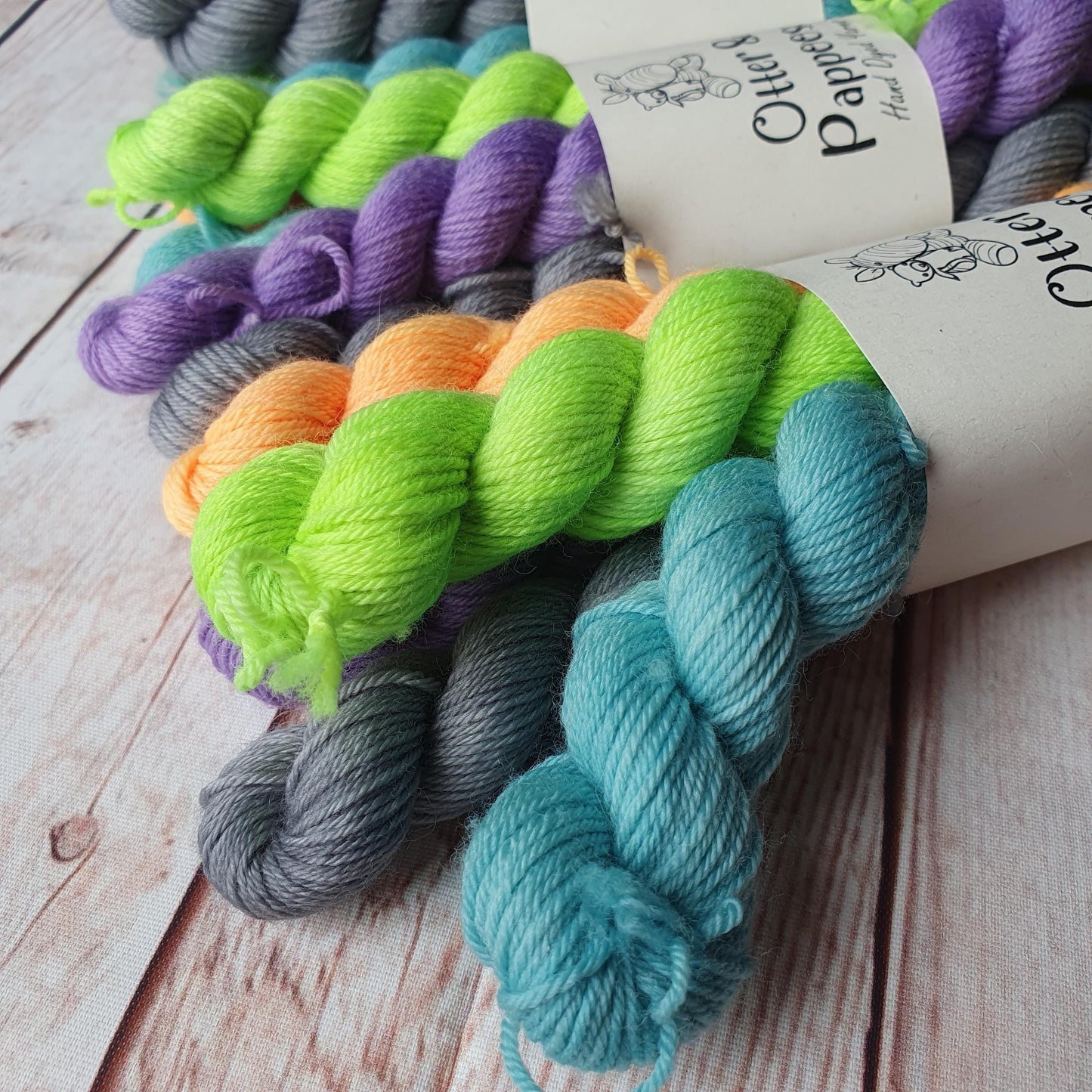 Beetlejuice Mini Set - Hand dyed yarn - 4ply Merino nylon