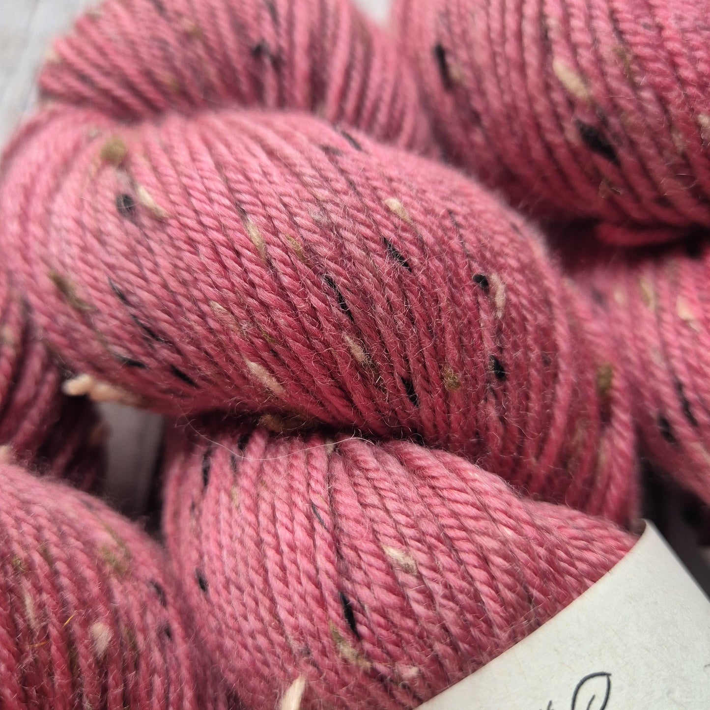 Dragonfruit - Hand dyed yarn - DK Donegal Nep/Merino