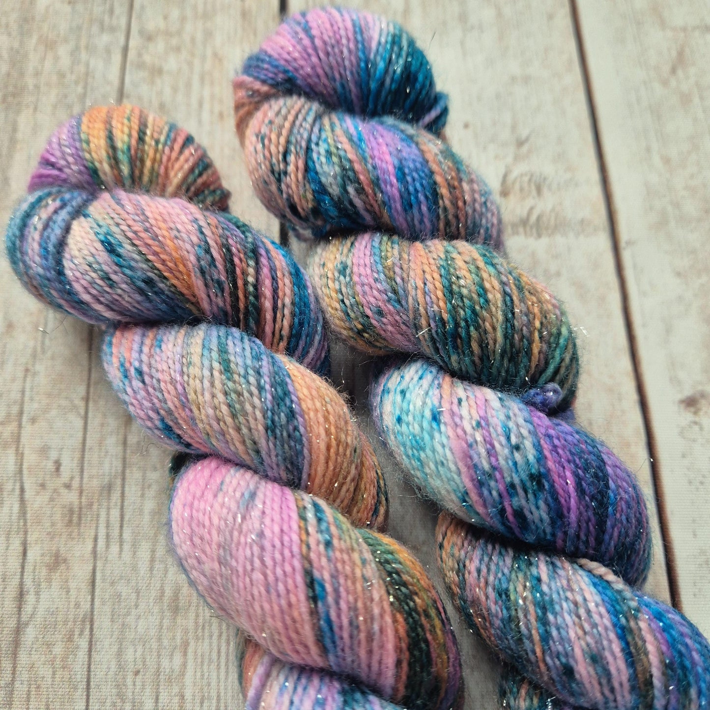 Portuguese Man O'War - Hand dyed yarn - 4ply Sparkle