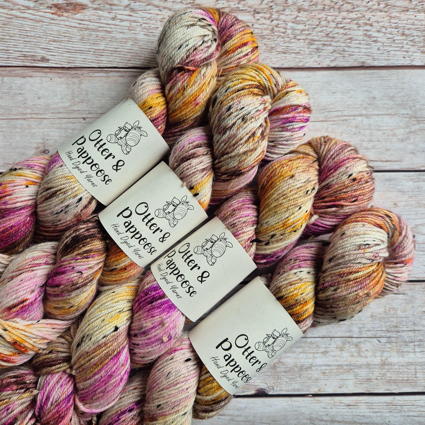 Florence - Hand dyed yarn - 4ply & DK Donegal Nep/Merino