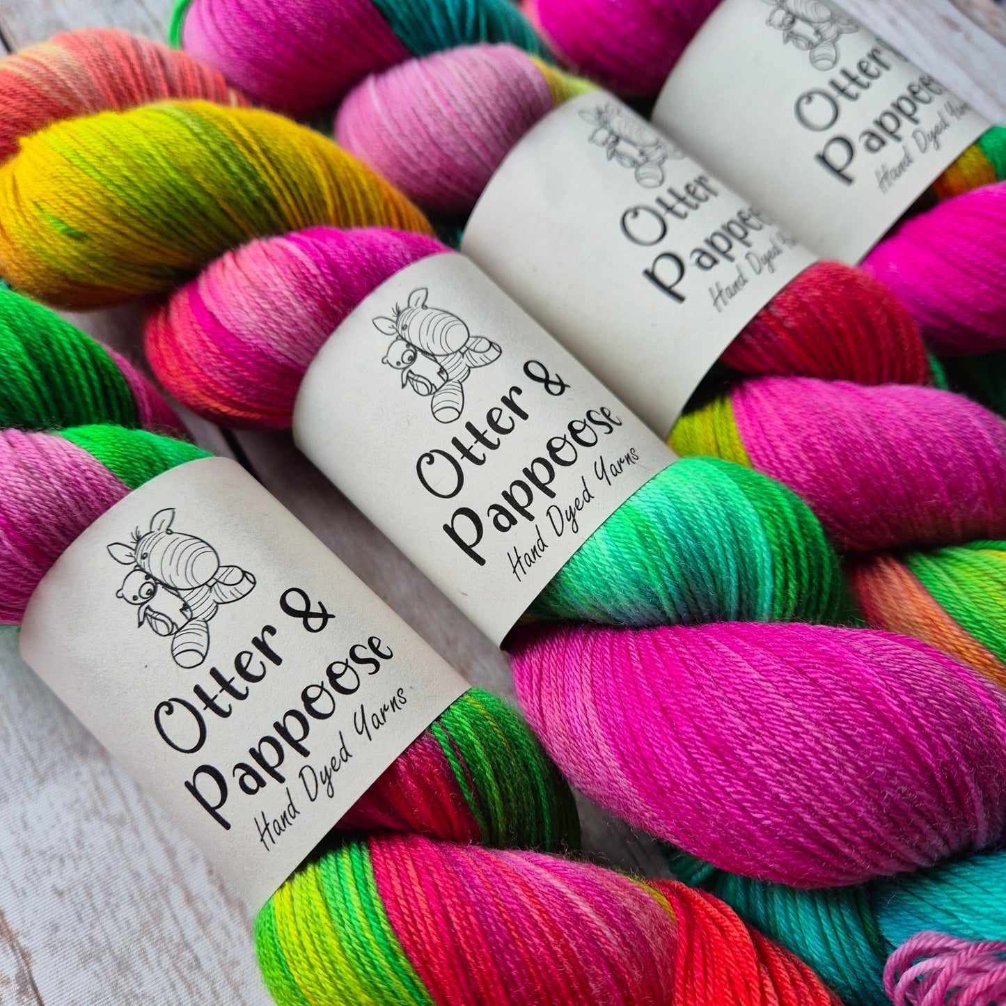 Tropical Parrot - Hand dyed yarn - 4ply Merino nylon