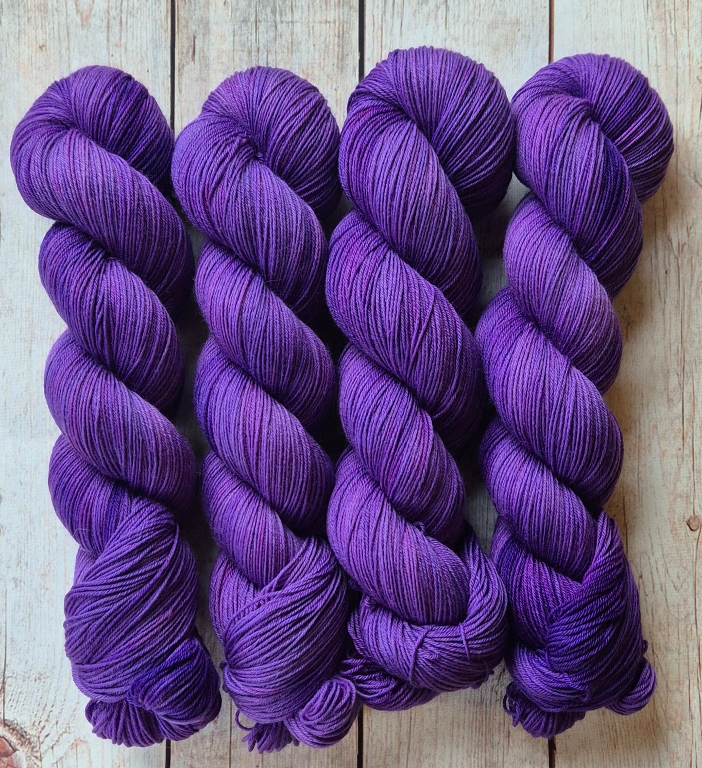 Purple Emperor - Hand dyed yarn - 4ply Merino nylon