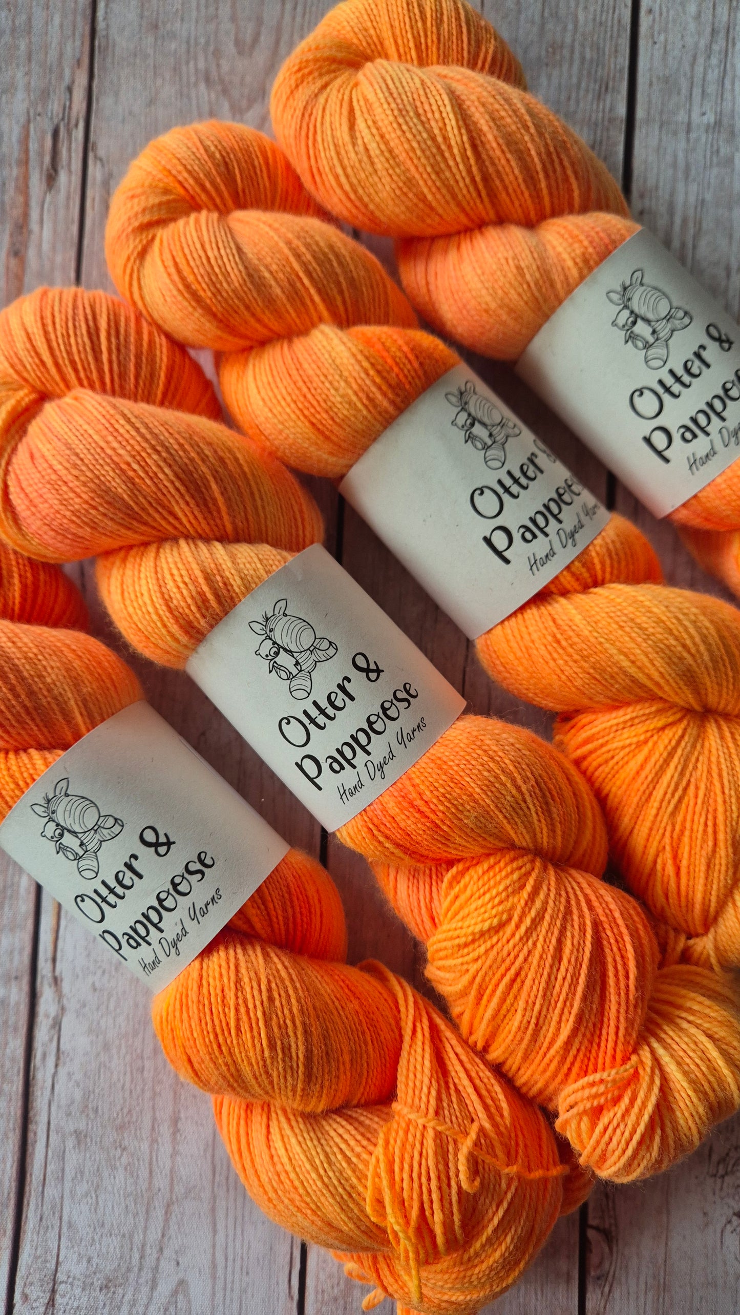 Don't Eat That Mango - Hand dyed yarn - 4ply Merino nylon, Sock High Twist