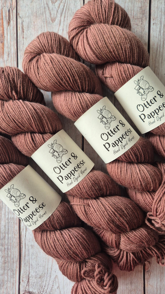 Happy Accident OOAK - Cocoa - Hand dyed yarn - DK Merino nylon