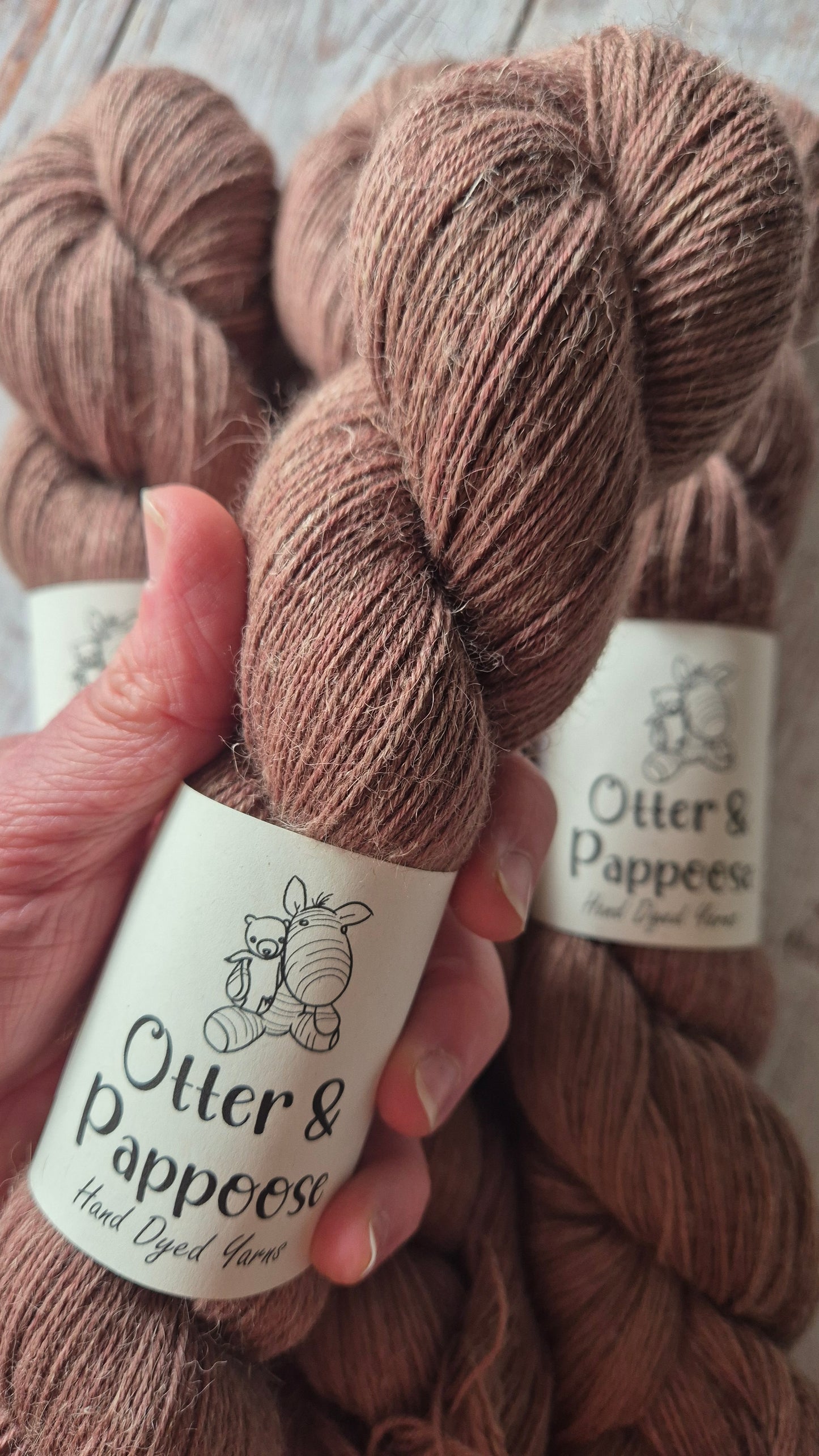 ECO Alpaca Linen Sock - Hand dyed yarn - Non Superwash