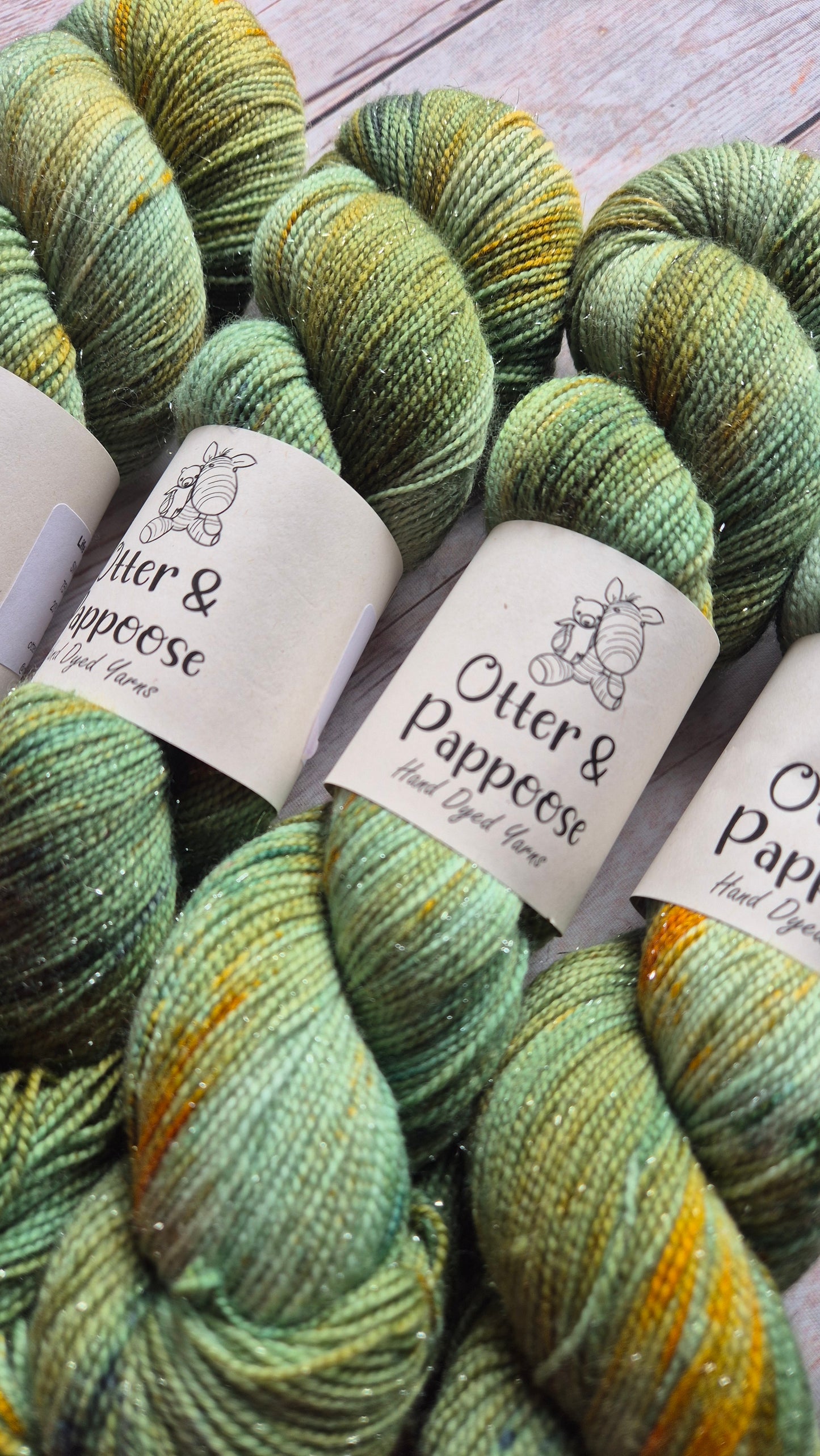 Life In The Long Grass - Hand dyed yarn - 4ply Merino nylon, 4ply Sparkle