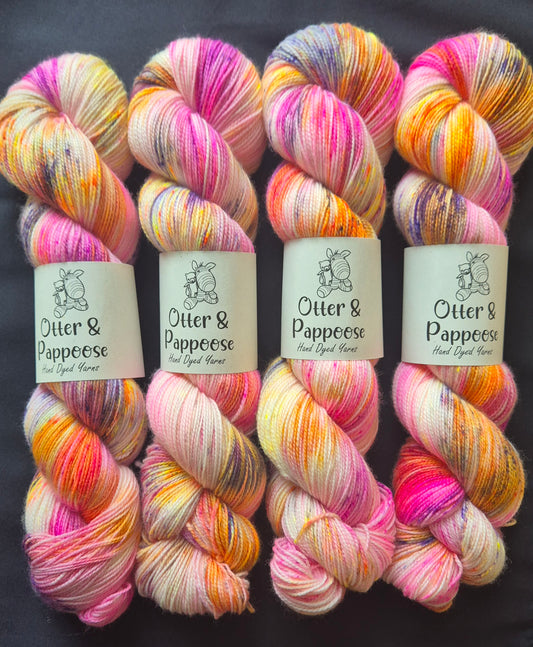 The Floor Is Lava - Hand dyed yarn - Sock High Twist Merino nylon