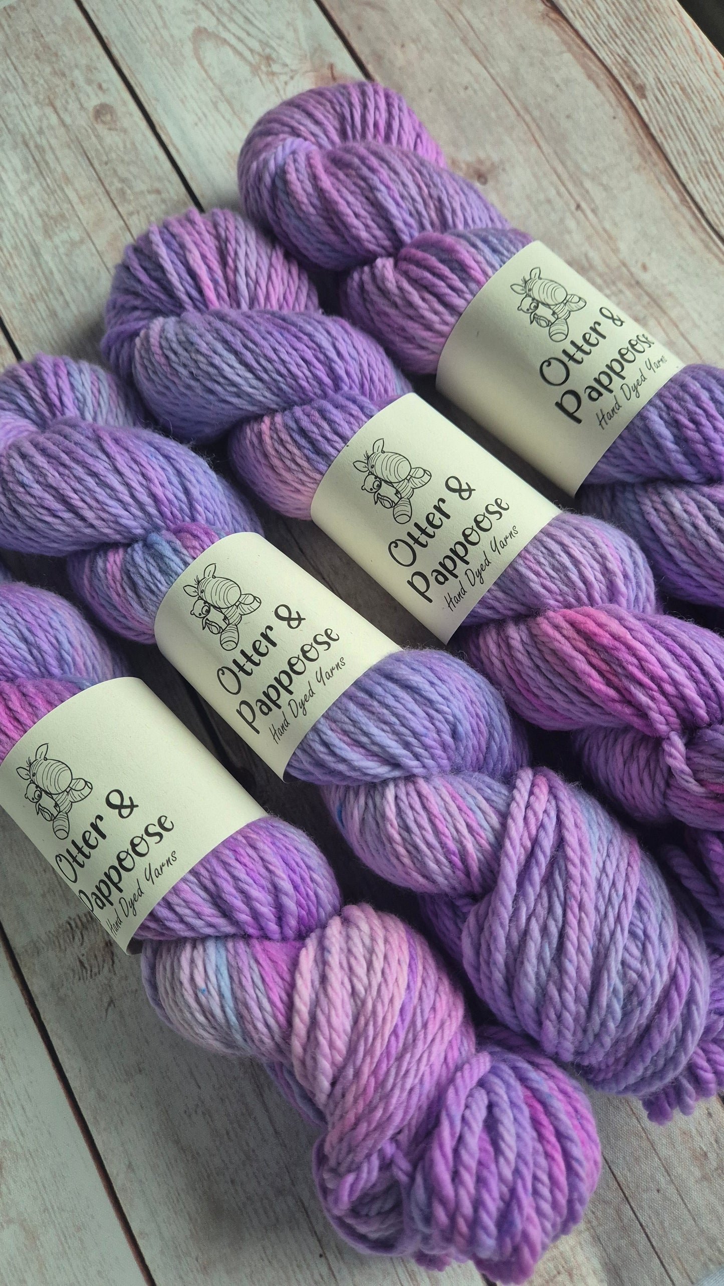 Plum Ice - Hand dyed yarn - Chunky Merino