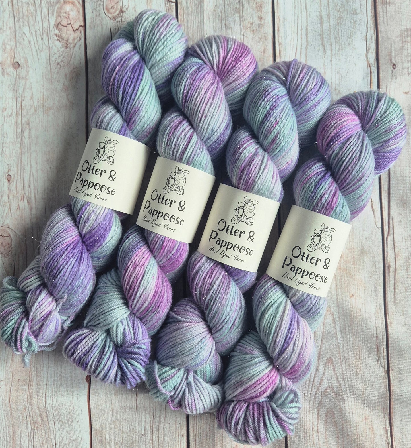 Otter's Daydream - Hand dyed yarn - 4ply, DK Sparkle