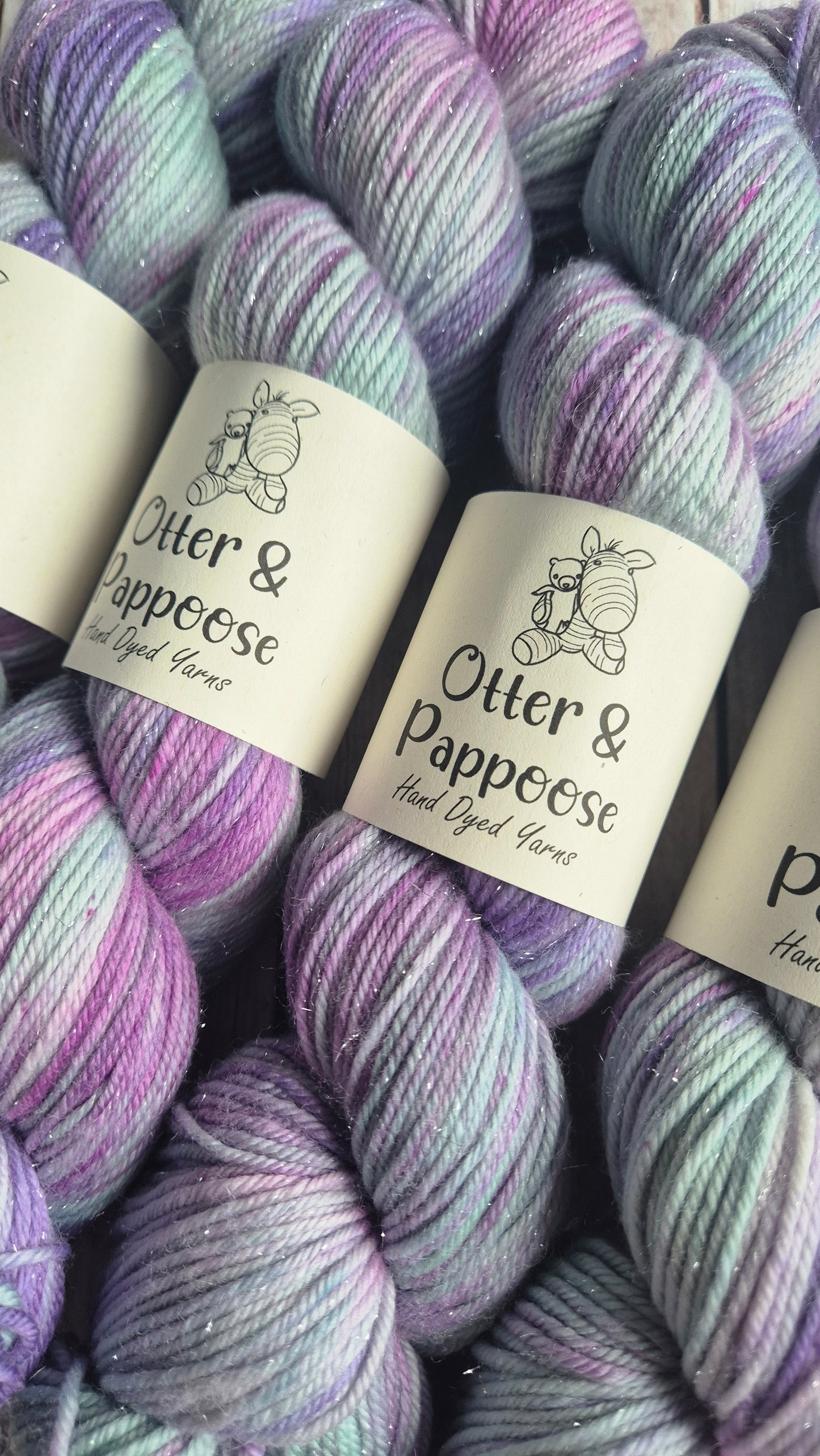 Otter's Daydream - Hand dyed yarn - 4ply, DK Sparkle