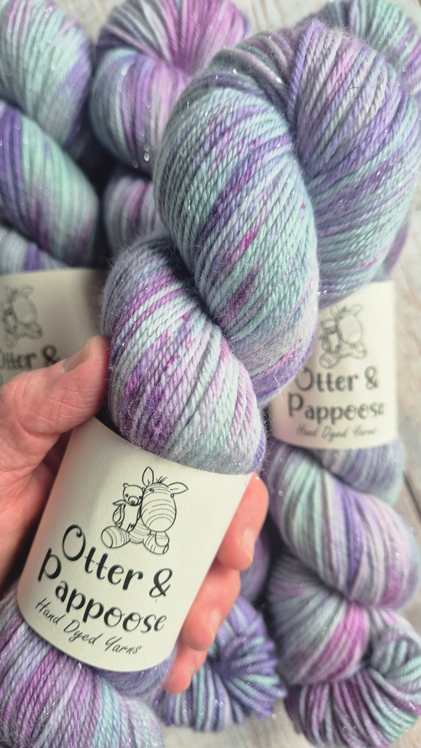 Otter's Daydream - Hand dyed yarn - 4ply, DK Sparkle