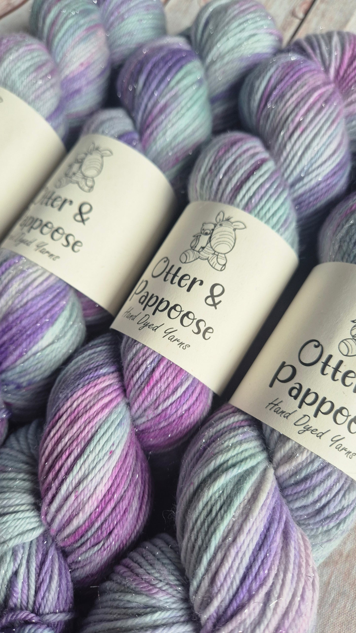 Otter's Daydream - Hand dyed yarn - 4ply, DK Sparkle
