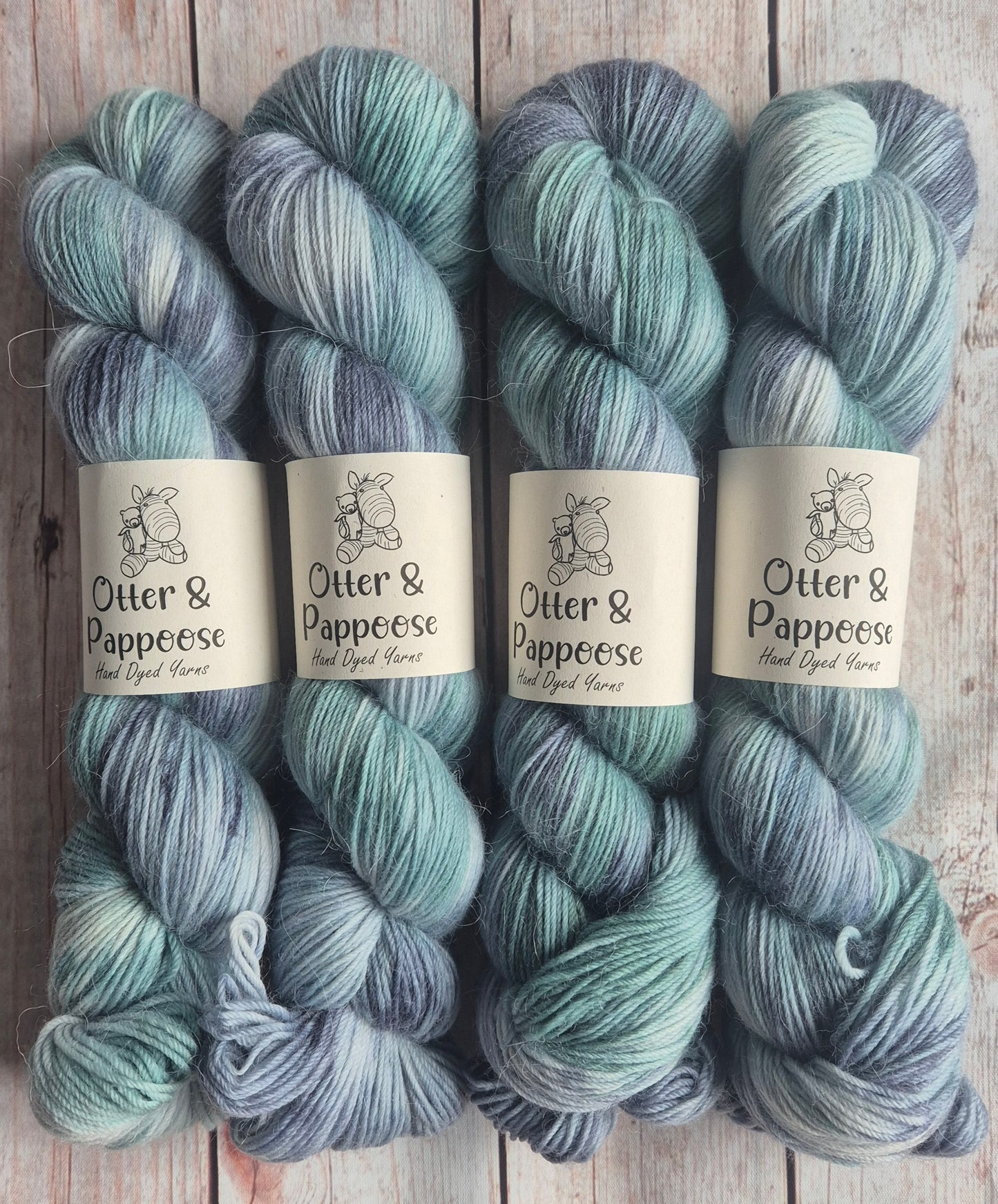 Rainy Day - Hand dyed yarn - 4ply & DK Merino nylon, 4ply & DK Donegal Nep/Merino, 4ply & DK Sparkle