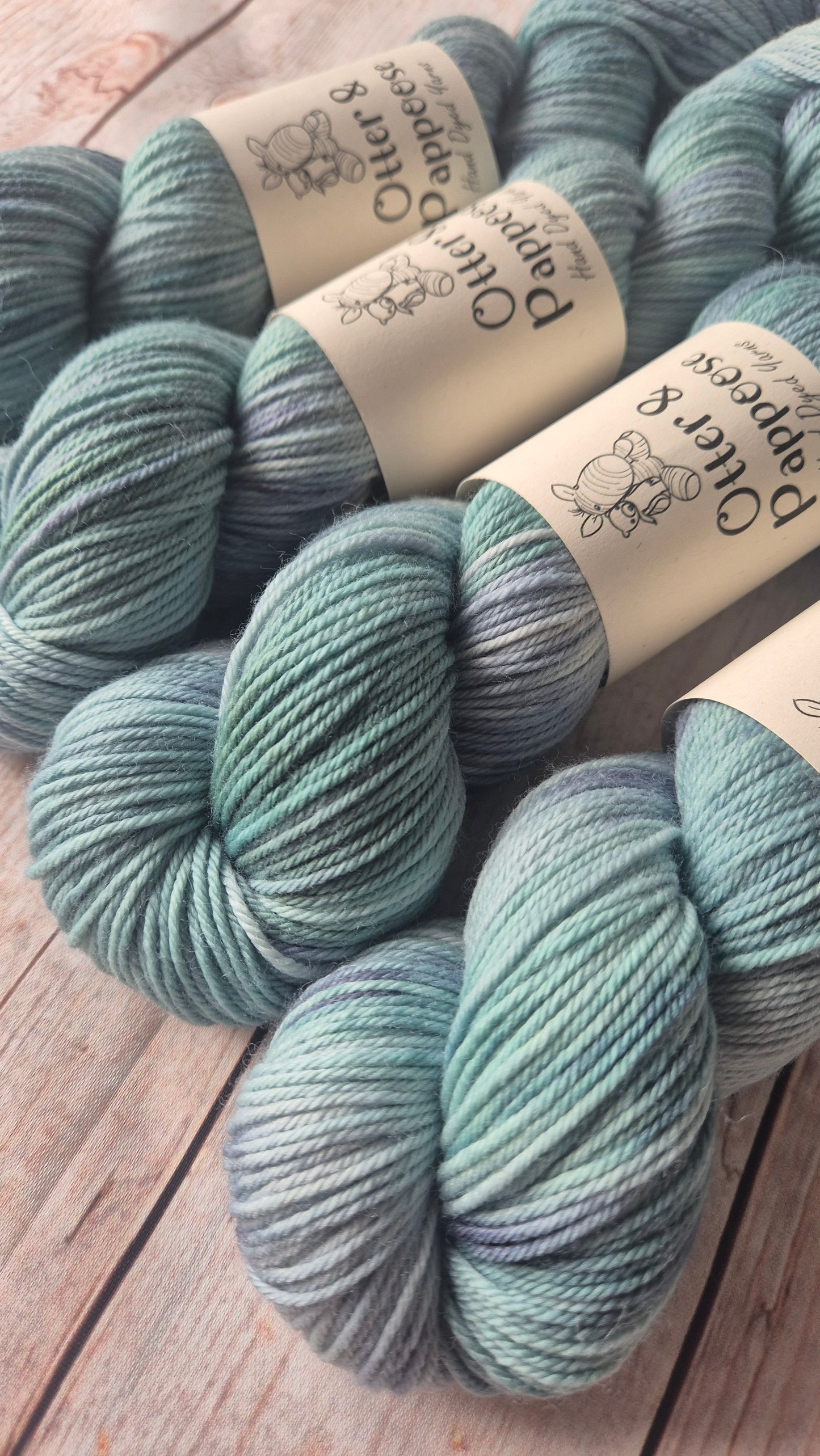 Rainy Day - Hand dyed yarn - 4ply & DK Merino nylon, 4ply & DK Donegal Nep/Merino, 4ply & DK Sparkle