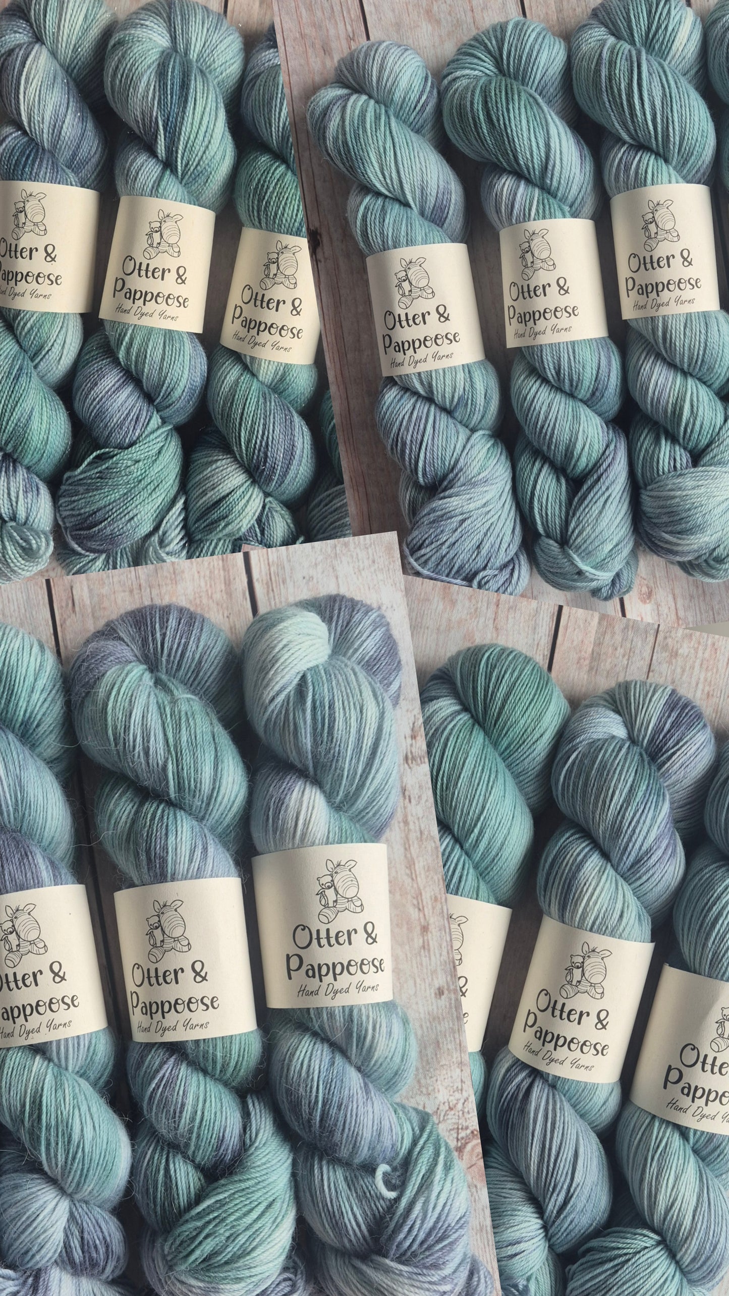 Rainy Day - Hand dyed yarn - 4ply & DK Merino nylon, 4ply & DK Donegal Nep/Merino, 4ply & DK Sparkle