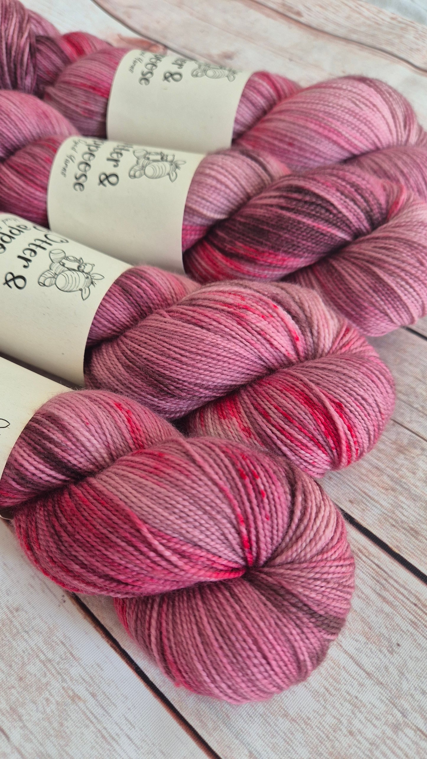 Pinky Promise - Hand dyed yarn - Sock High Twist Merino nylon