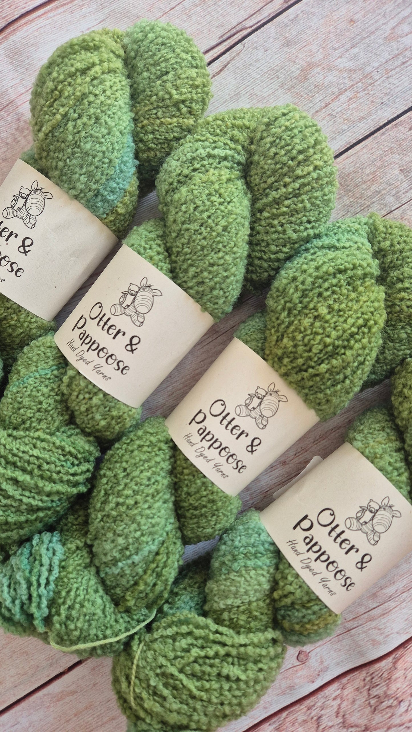 Moss - Hand dyed yarn - DK Boucle