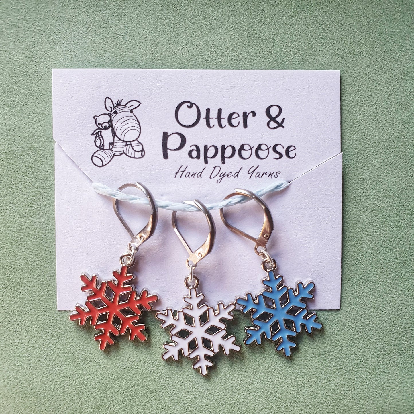 Snowflake (coloured) Stitch Markers / Progress Keepers