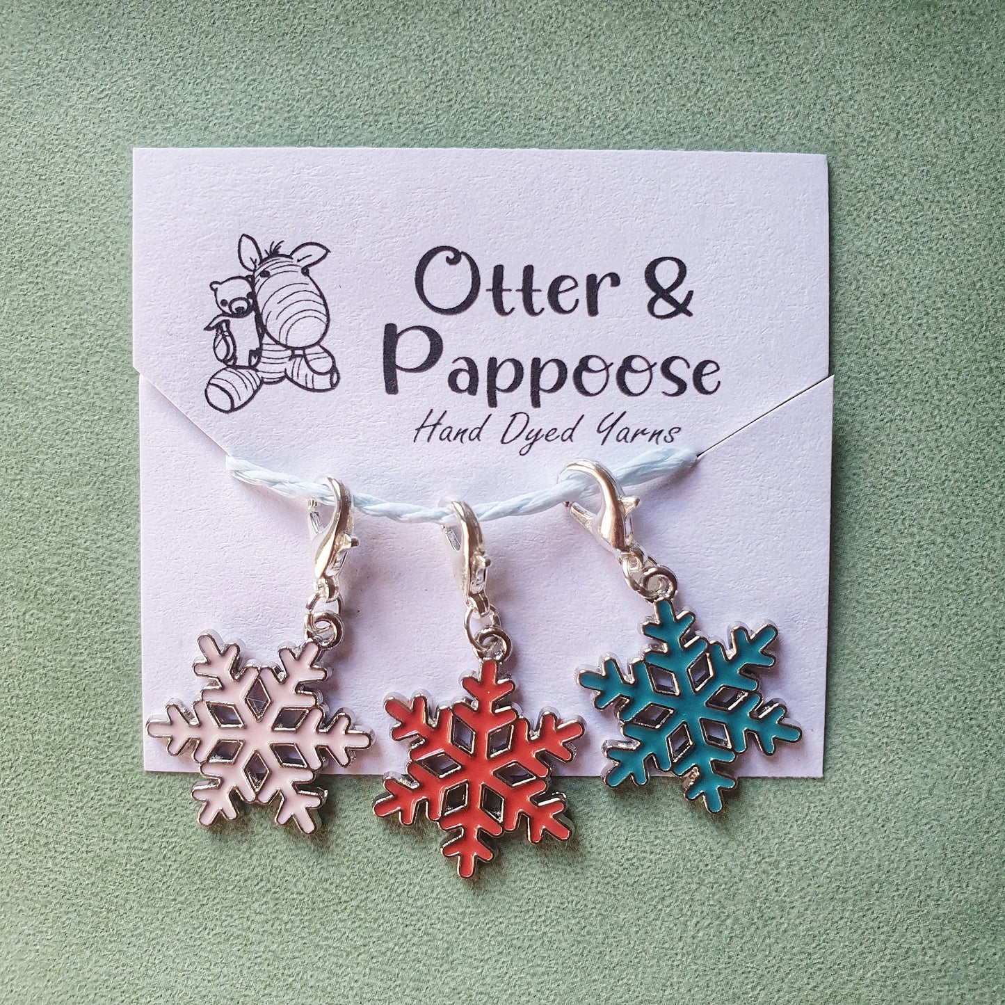 Snowflake (coloured) Stitch Markers / Progress Keepers