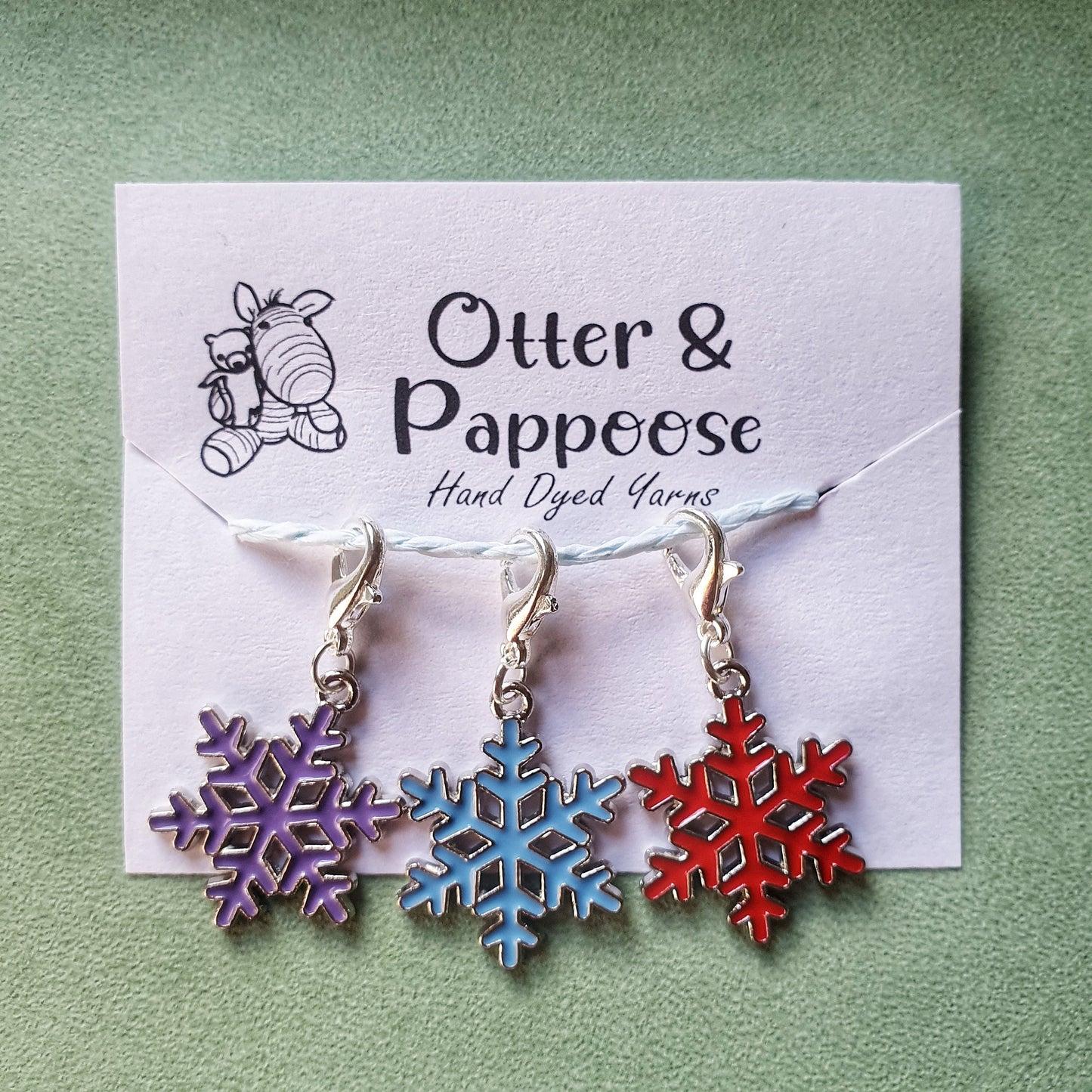 Snowflake (coloured) Stitch Markers / Progress Keepers