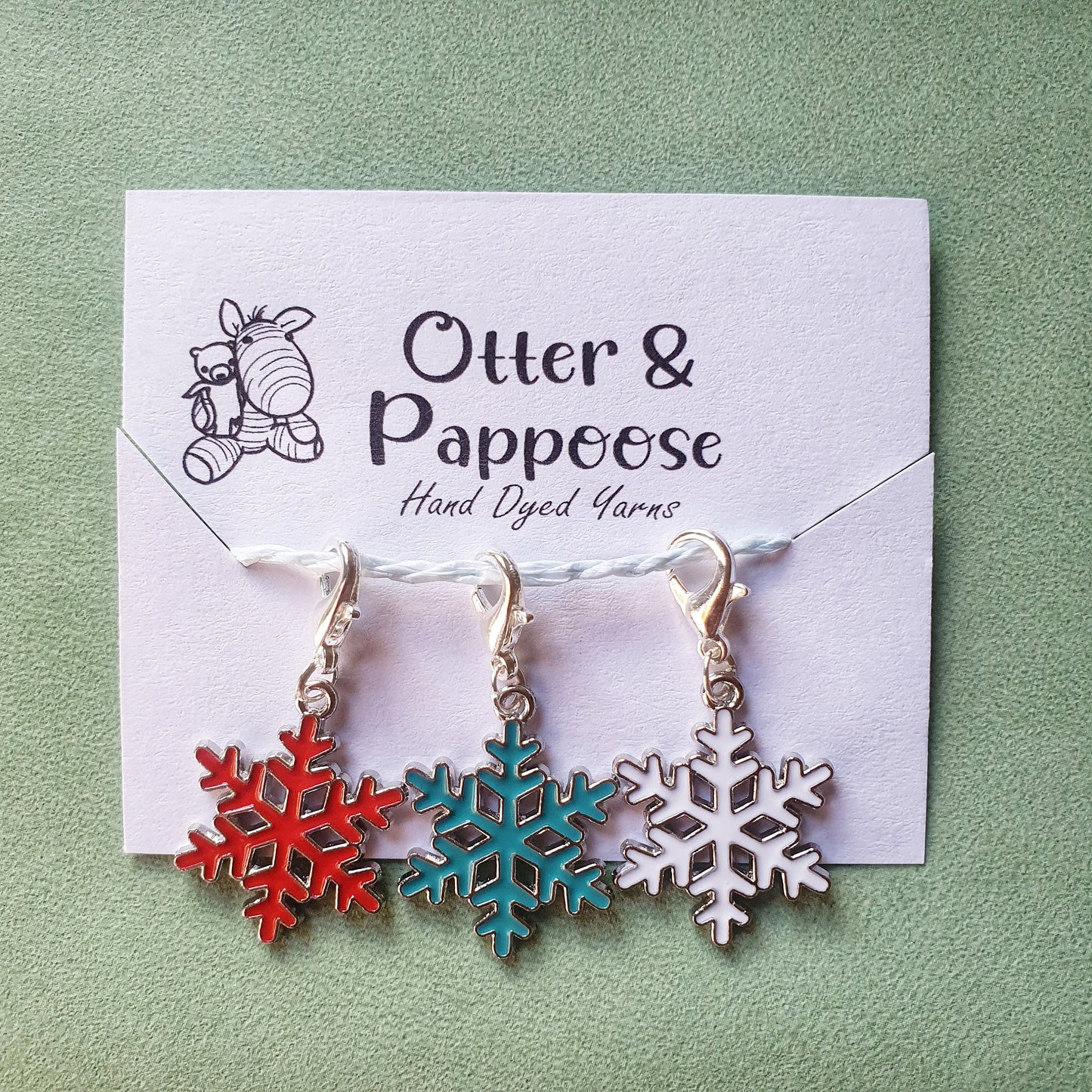 Snowflake (coloured) Stitch Markers / Progress Keepers