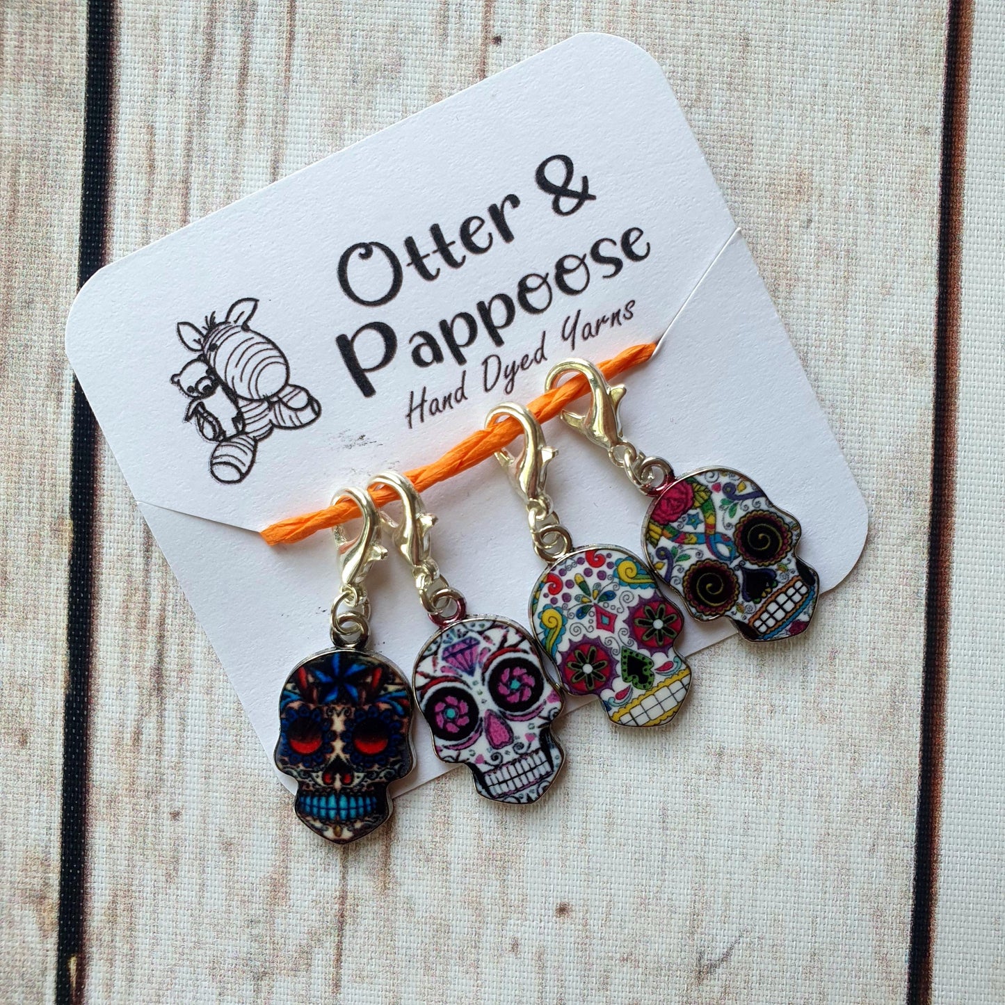 Skull (metal) Stitch Markers / Progress Keepers